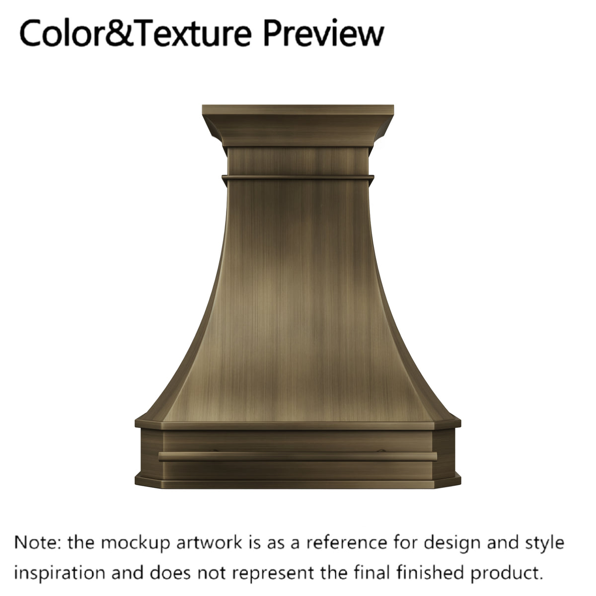 Fobest Custom Range Hood-FSS-493 Brass Metal Range Hood Custom Link for Edwards