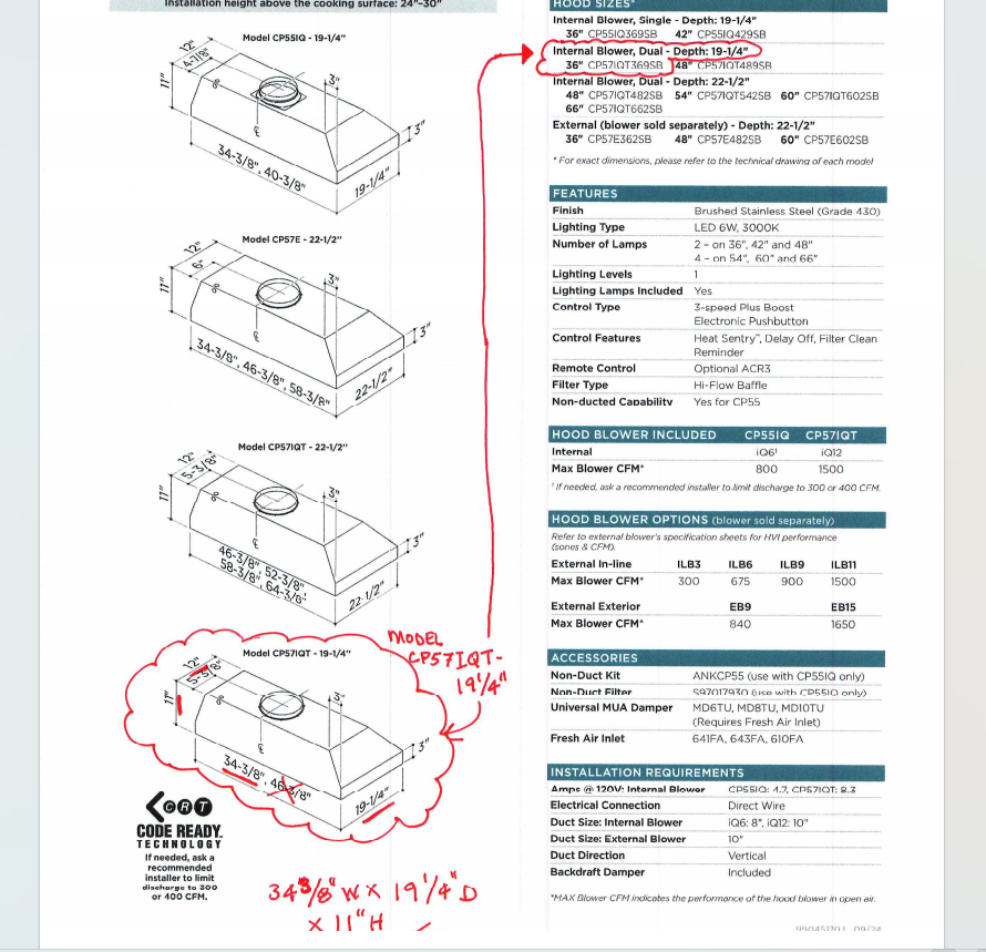 Fobest Custom Metal Copper Range Hood FCP-35 Custom Link for Karen