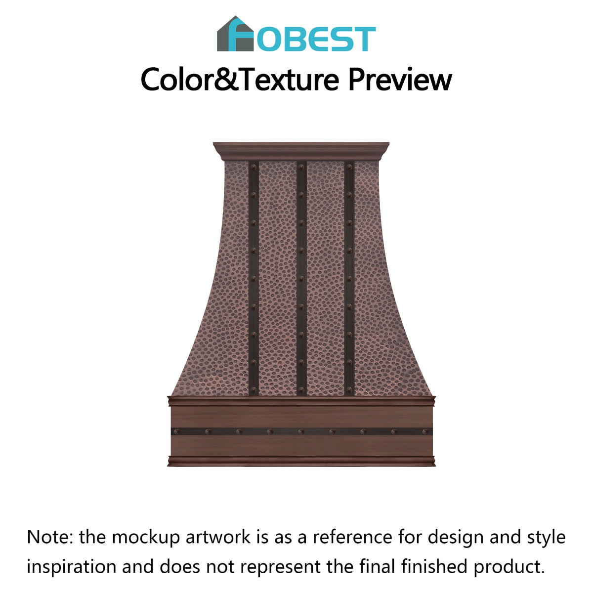 Fobest Custom Range Hood-FCP-245 Copper Metal Range Hood Custom Link for Chris