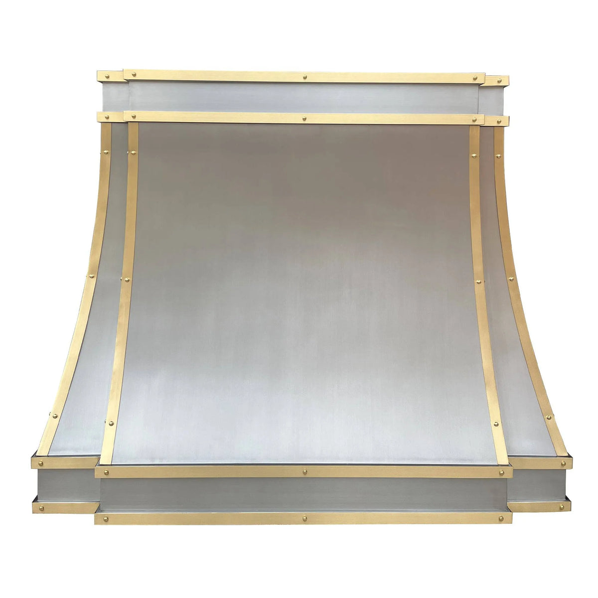 Fobest American Stainless Steel Range Hood with Brass Trims FSS-65-Stainless Steel Range Hood-Fobest