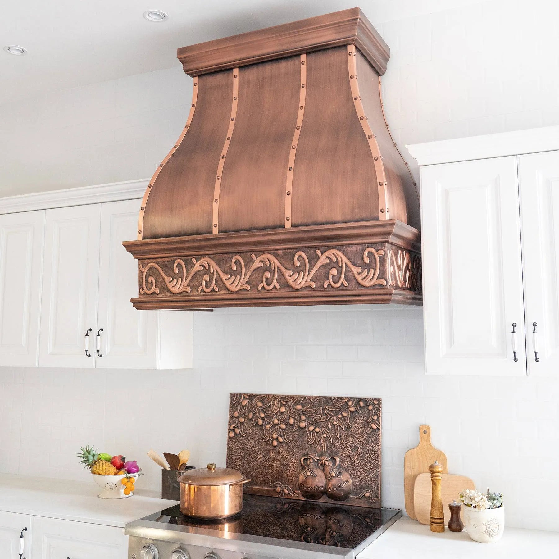 Fobest Antique Copper Range Hood Farmhouse Design FCP-108-Copper Range Hood-Fobest