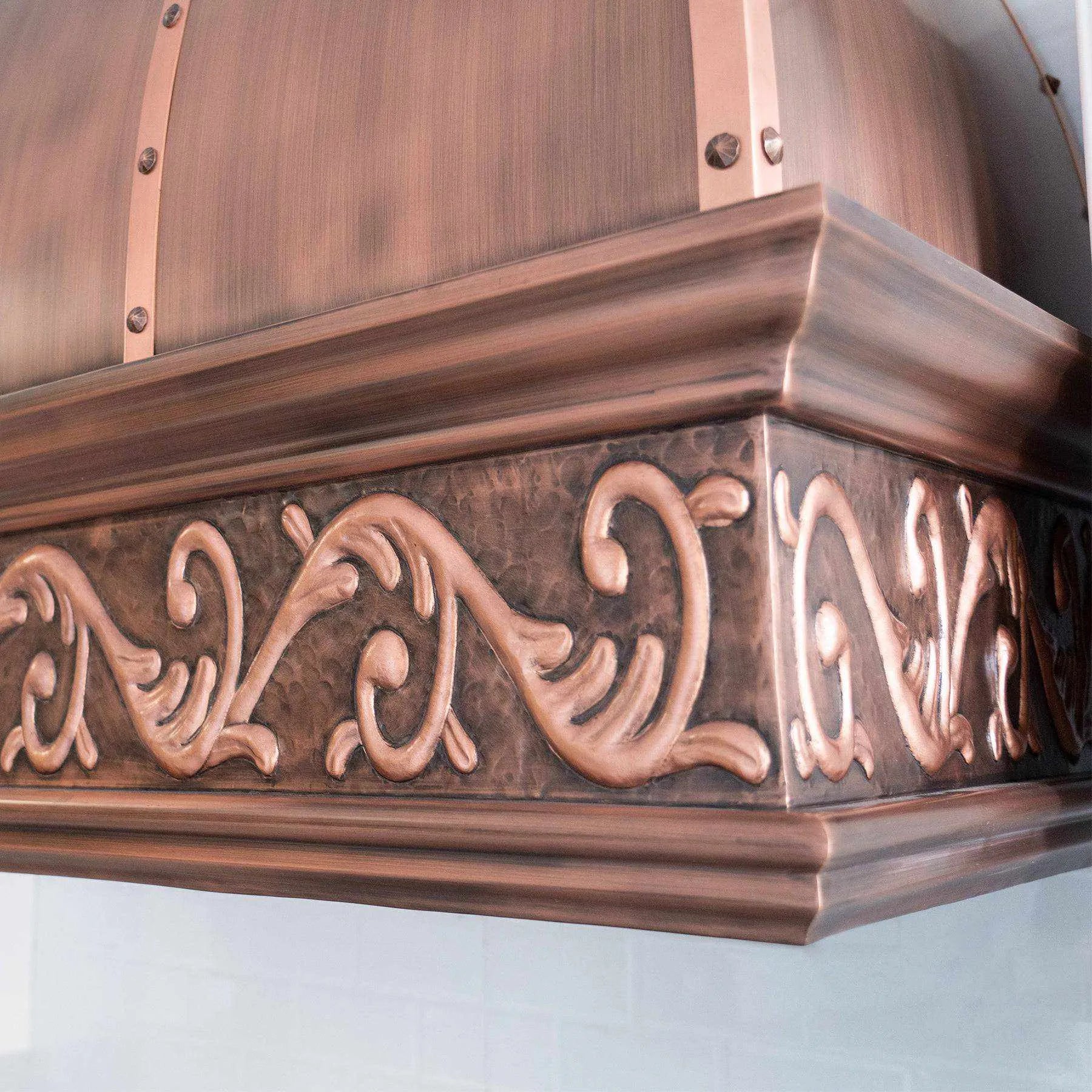 Fobest Antique Copper Range Hood Farmhouse Design FCP-108-Copper Range Hood-Fobest