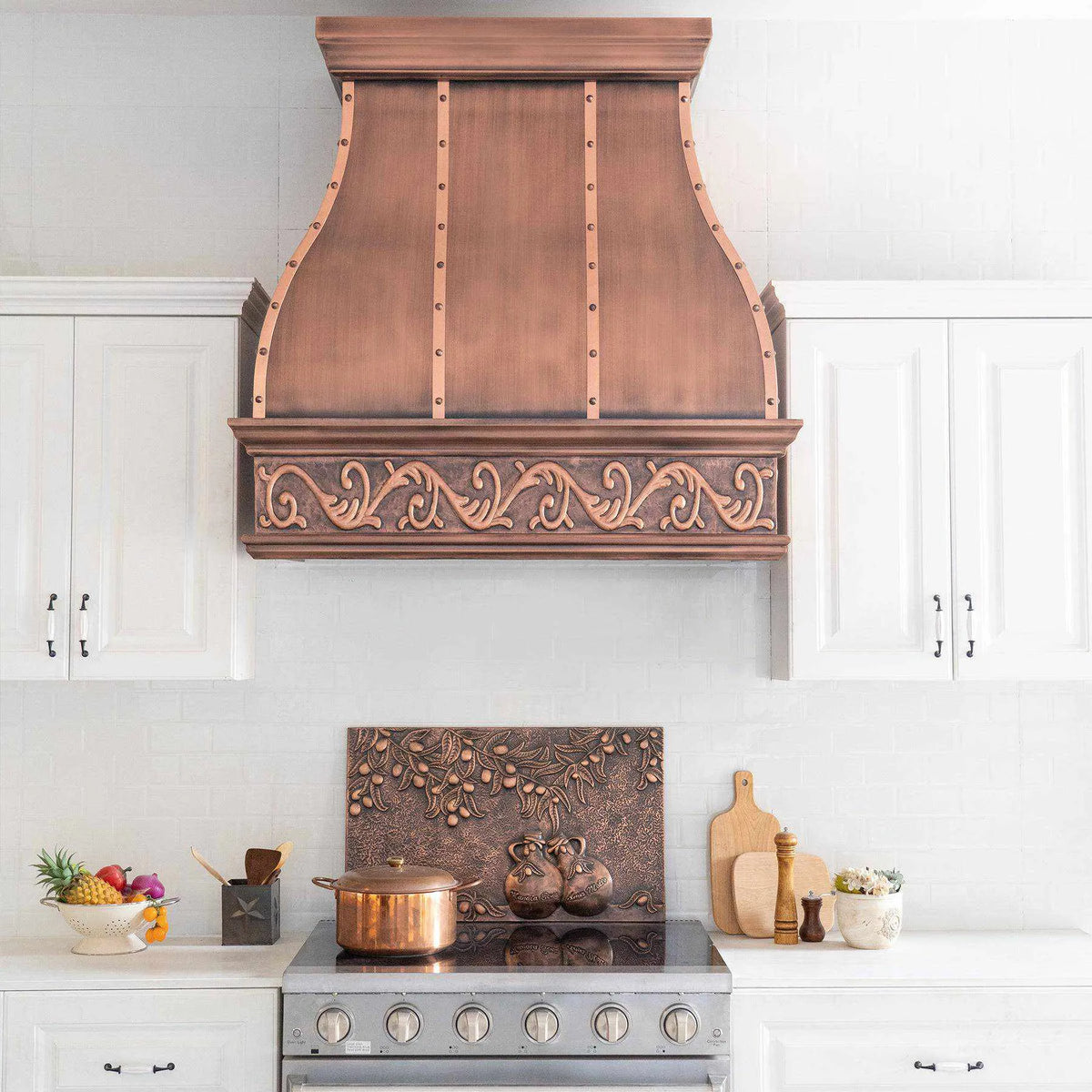 Fobest Antique Copper Range Hood Farmhouse Design FCP-108-Copper Range Hood-Fobest