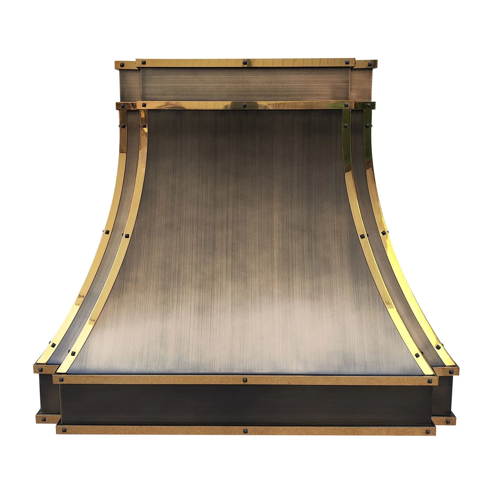 Fobest Antique Copper Range Hood with Brass Straps FCP-220-Copper Range Hood-Fobest