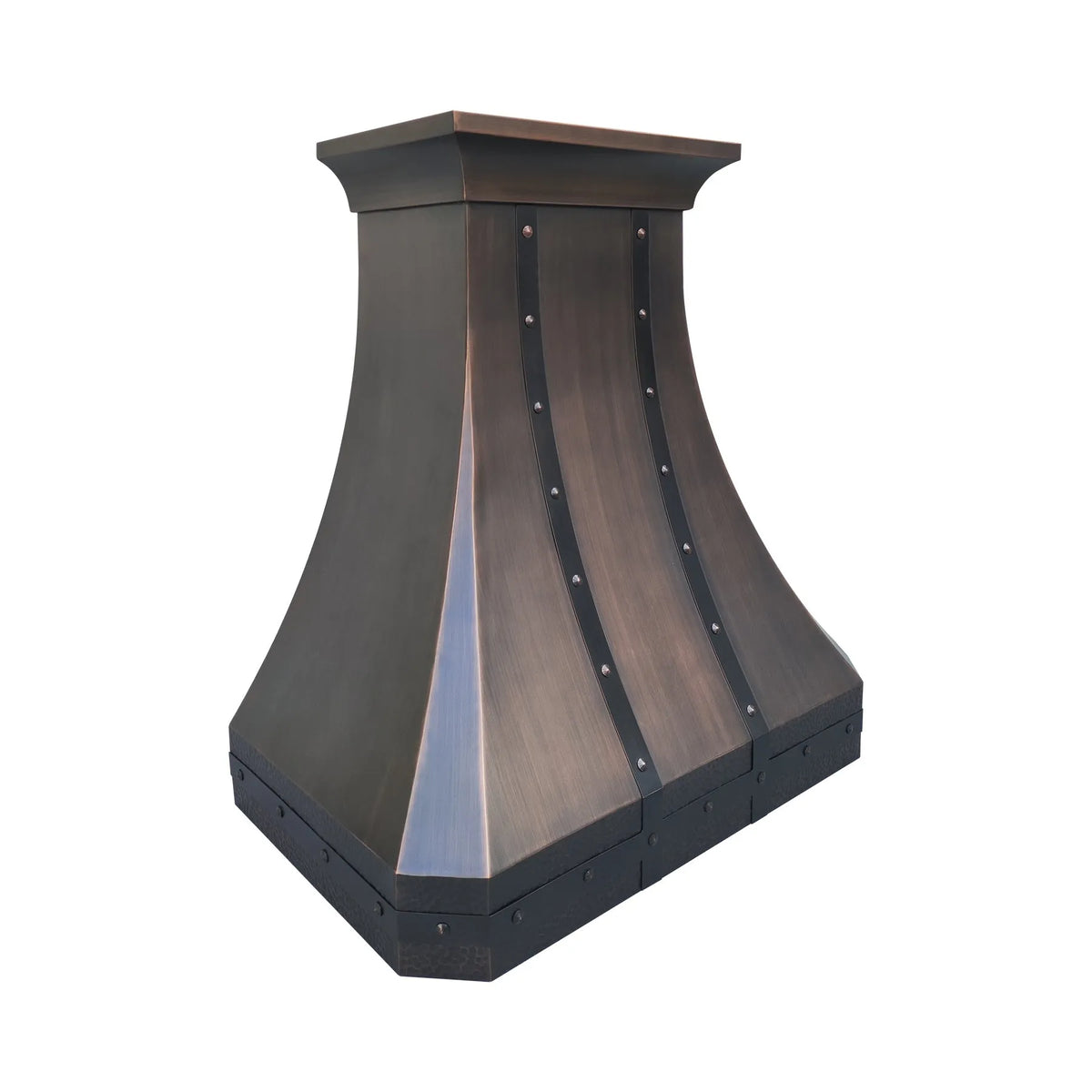 Fobest Antique Copper Range Hood with Hammer Apron FCP-215-Copper Range Hood-Fobest