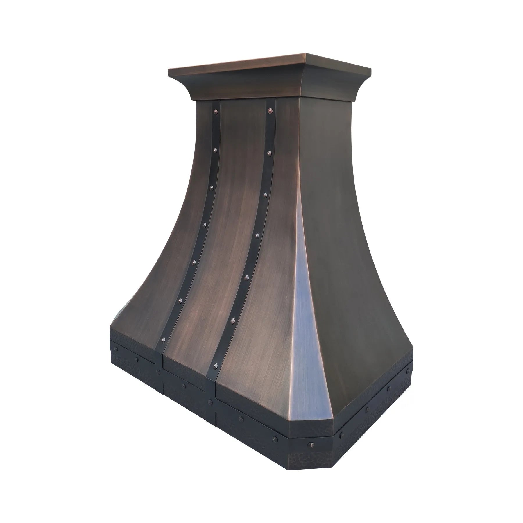 Fobest Antique Copper Range Hood with Hammer Apron FCP-215-Copper Range Hood-Fobest