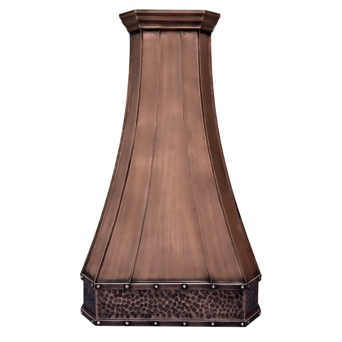 Fobest Antique Copper Range Hood with Rustic Trims FCP-233-Copper Range Hood-Fobest