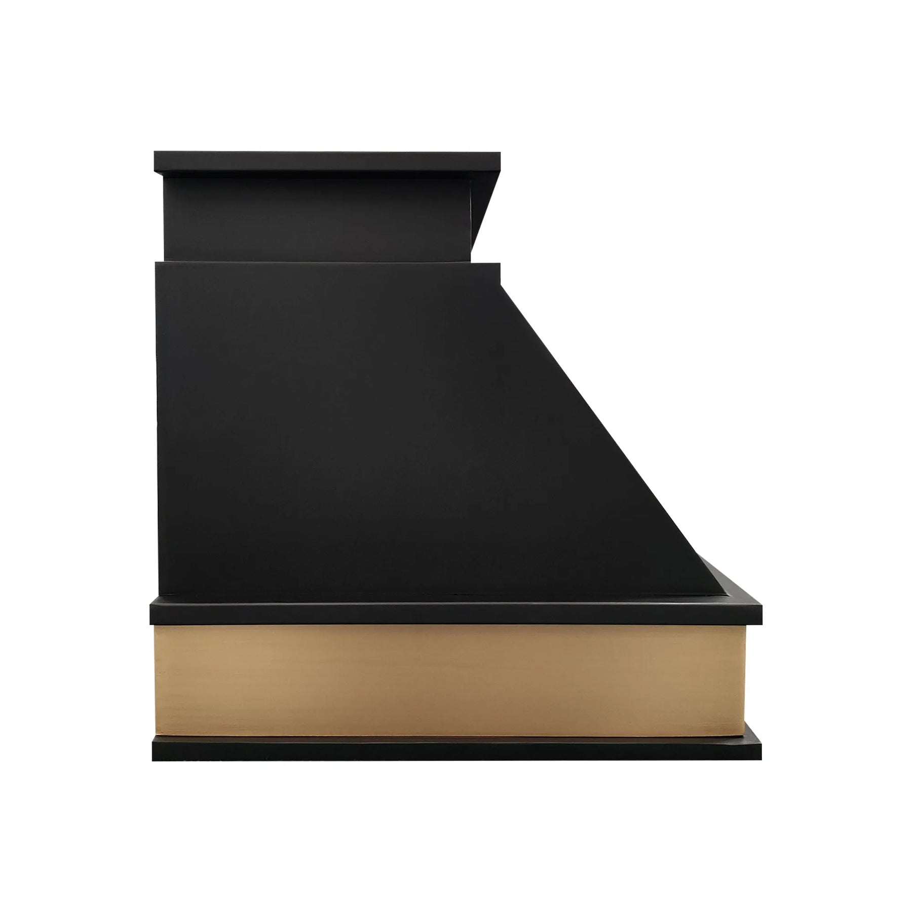Fobest Black Box Range Hood with Brushed Brass Base FSS-399-Stainless Steel Range Hood-Fobest