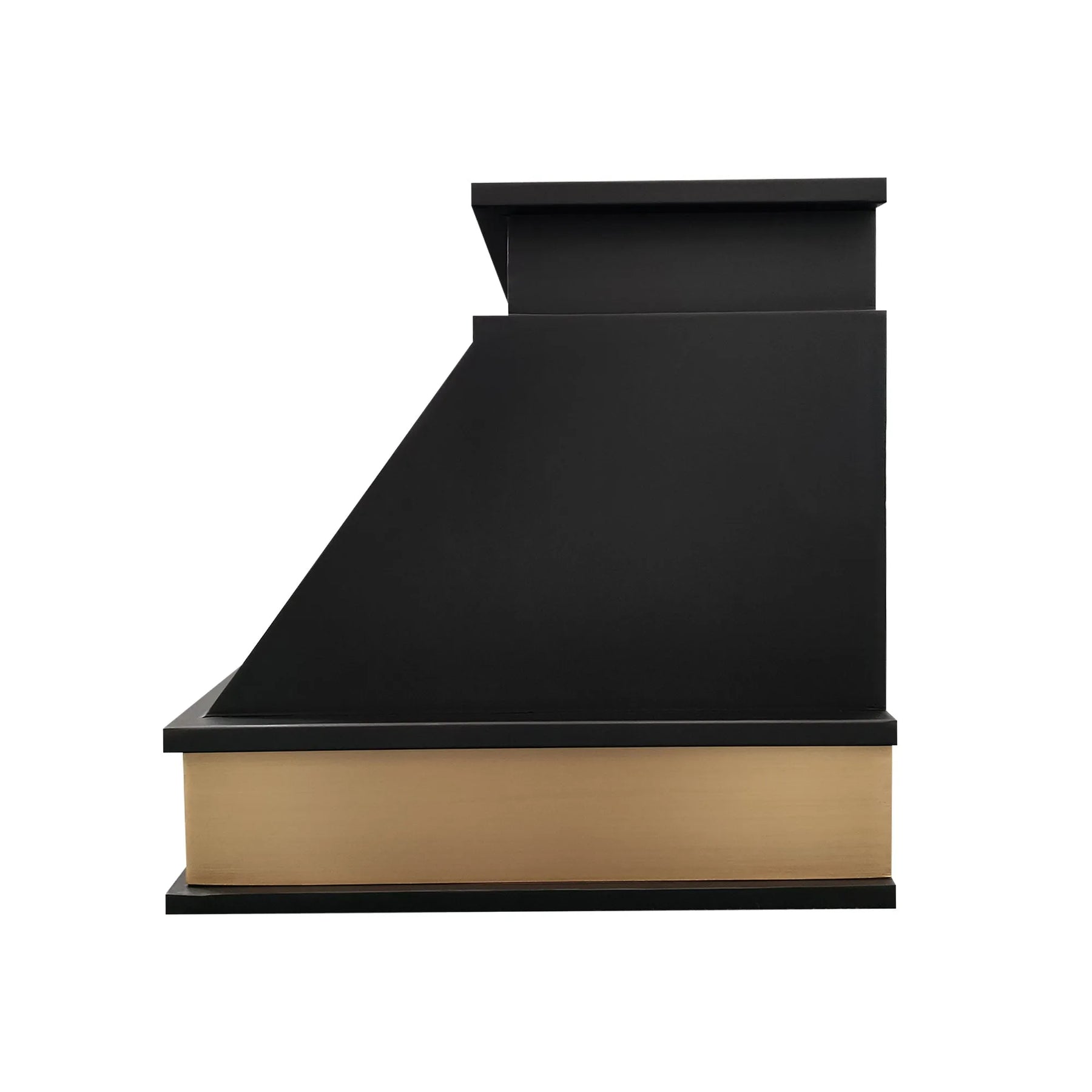 Fobest Black Box Range Hood with Brushed Brass Base FSS-399-Stainless Steel Range Hood-Fobest