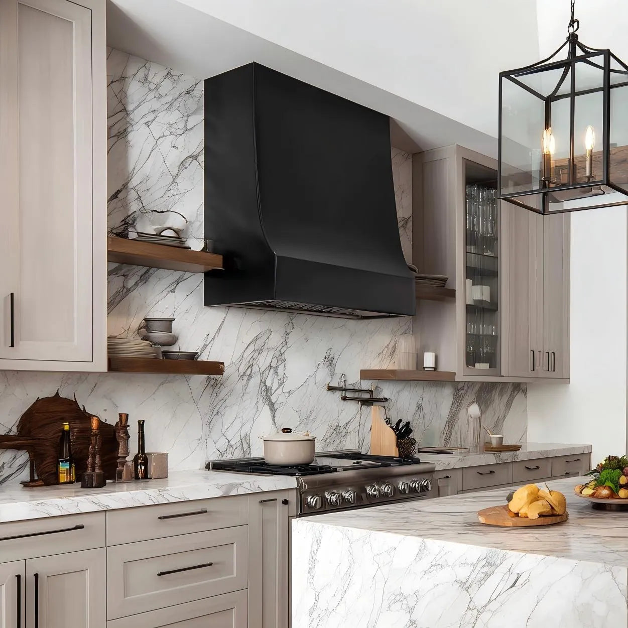 Fobest Black Curved Box Range Hood In Stainless Steel FSS-429-Stainless Steel Range Hood-Fobest