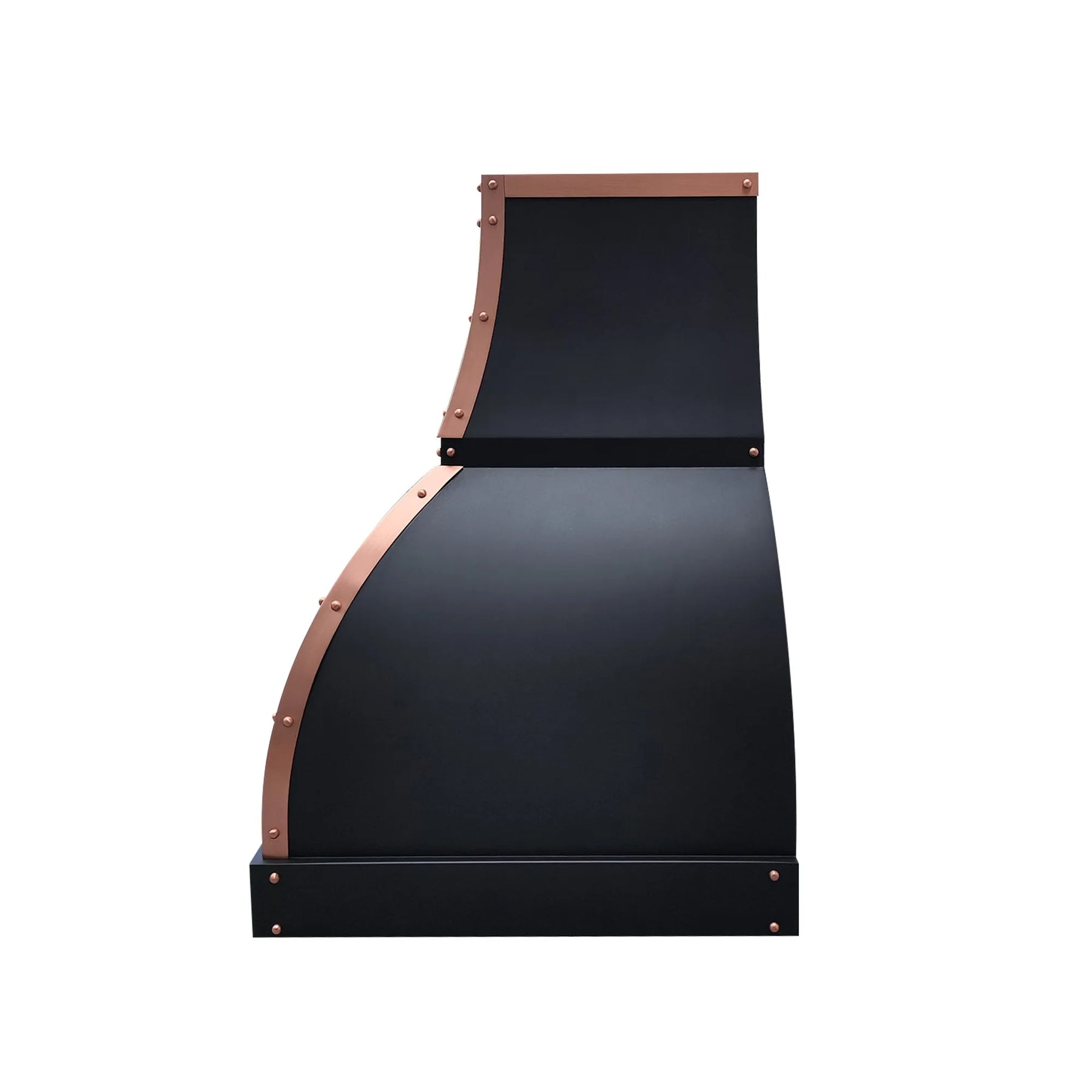 Fobest Black Exhaust Hood with Copper Straps FSS-367-Stainless Steel Range Hood-Fobest