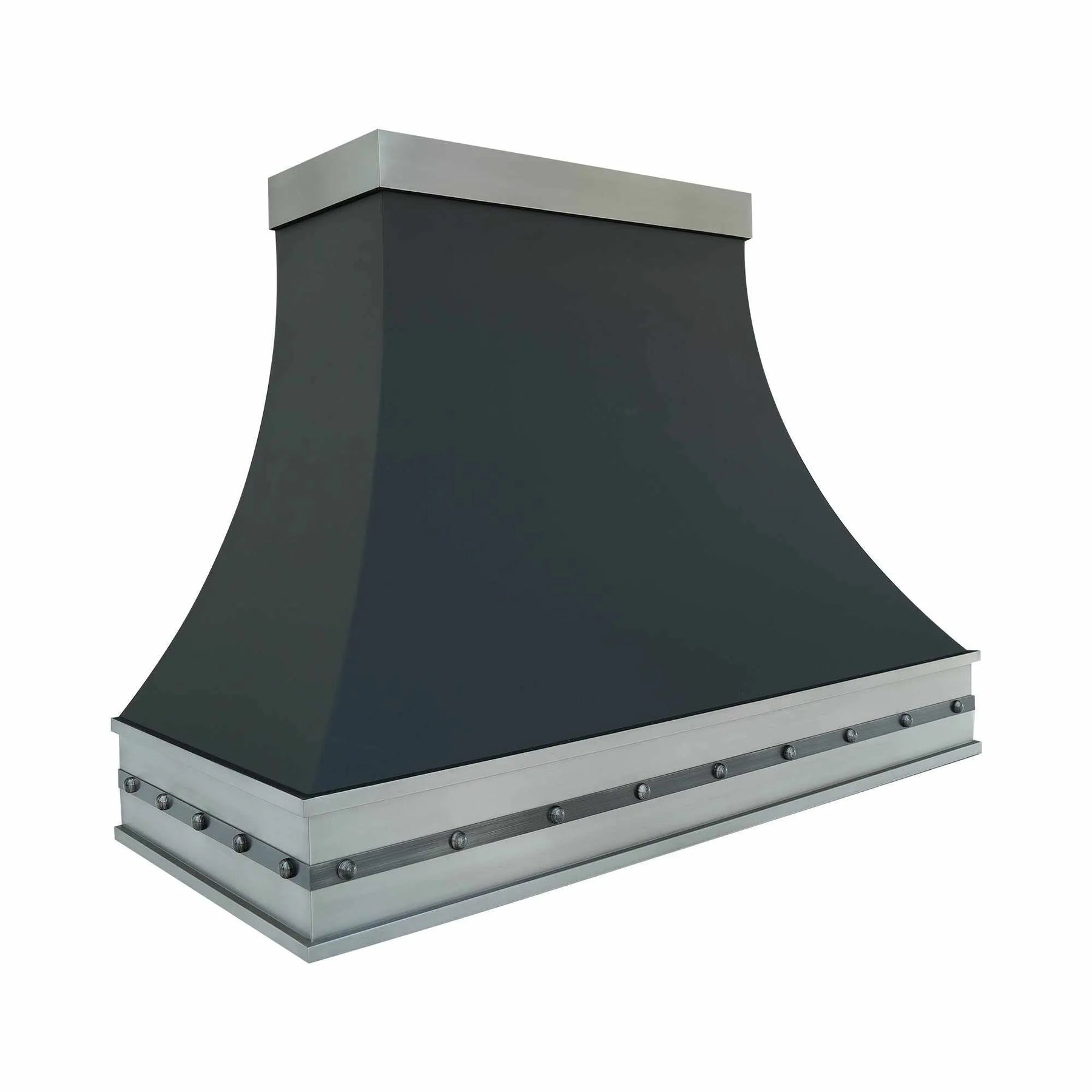 Fobest Black Exhaust Hood with Grey Bottom Band FSS-202-Stainless Steel Range Hood-Fobest