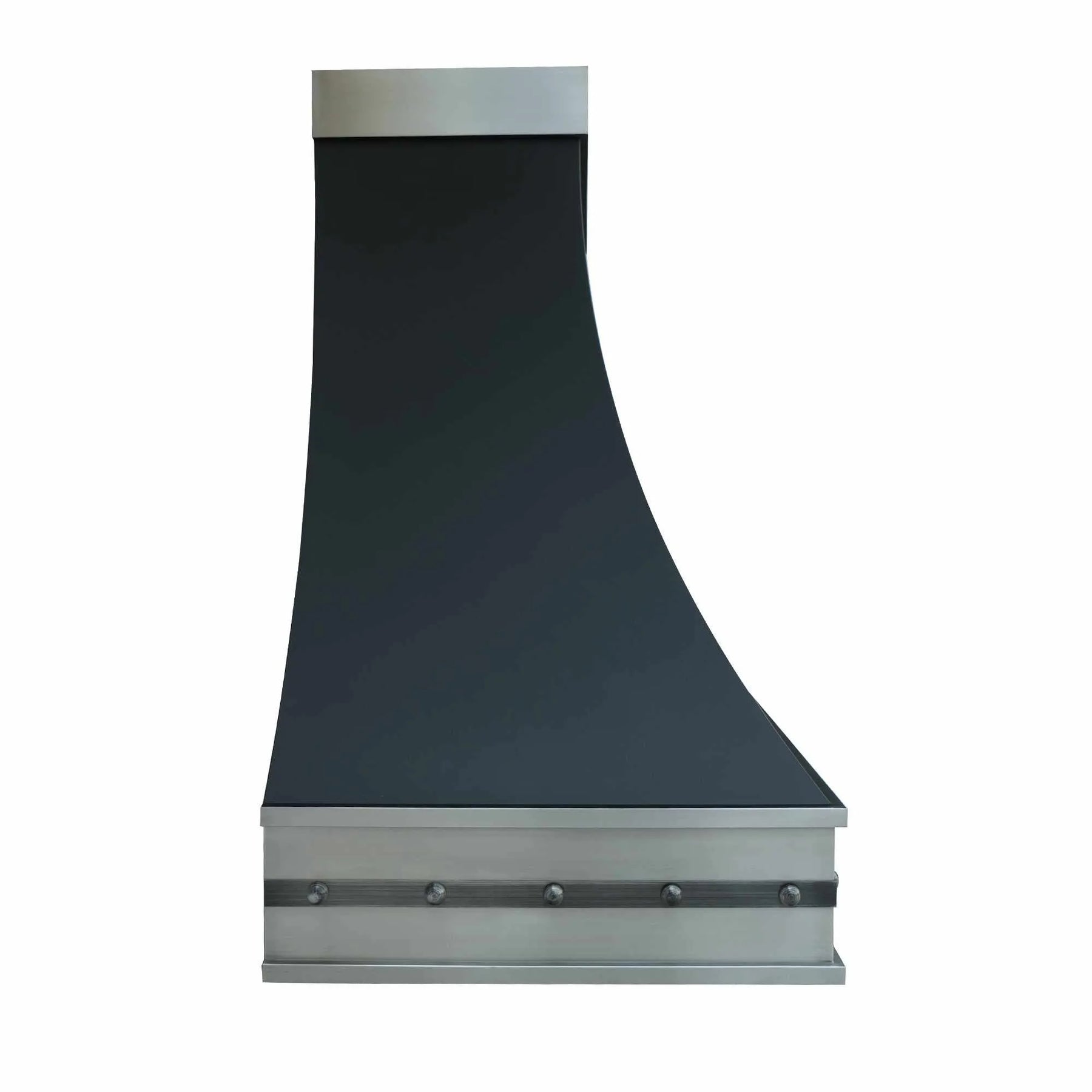 Fobest Black Exhaust Hood with Grey Bottom Band FSS-202-Stainless Steel Range Hood-Fobest
