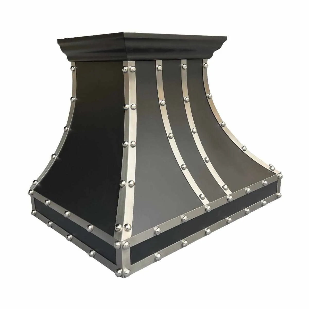 Fobest Black Kitchen Hood Stainless Steel Straps FSS-163-Stainless Steel Range Hood-Fobest
