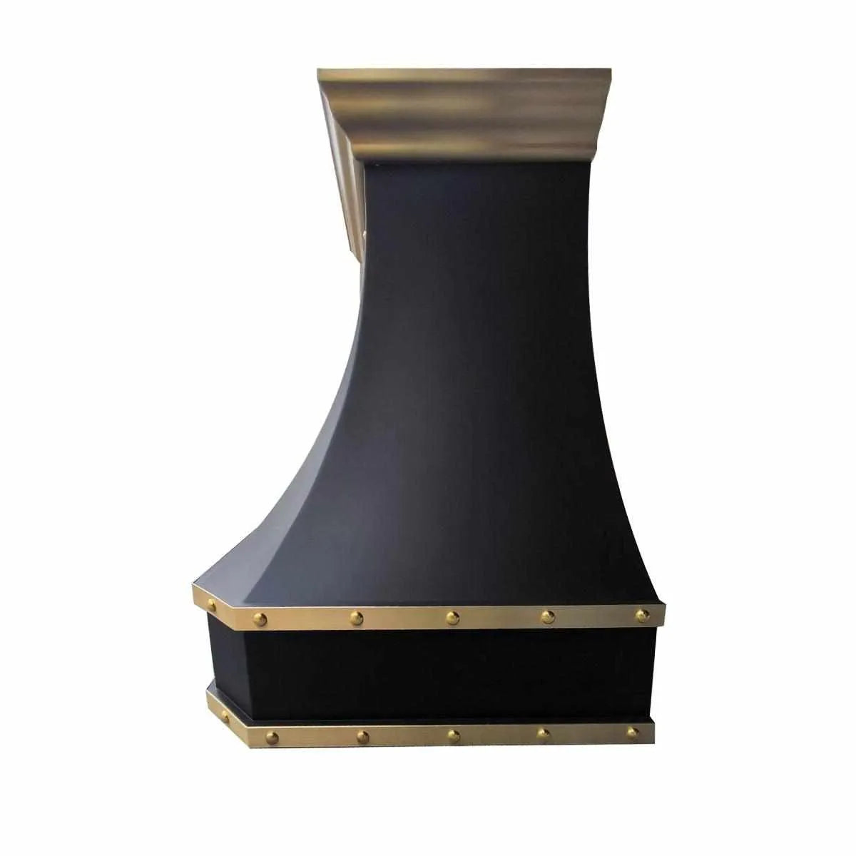 Fobest Black Kitchen Hood Stainless Steel with Brass Crown FSS-234-Stainless Steel Range Hood-Fobest
