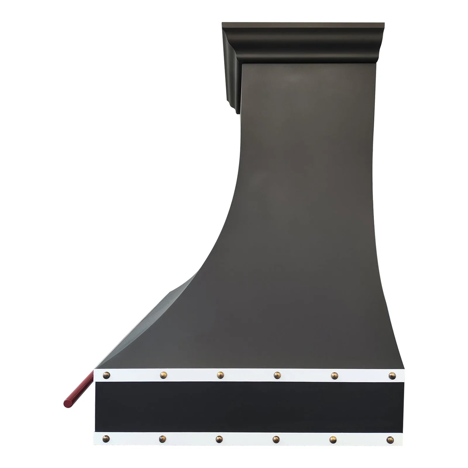 Fobest Black Kitchen Vent Hood with Red Pot Rail FSS-412-Stainless Steel Range Hood-Fobest