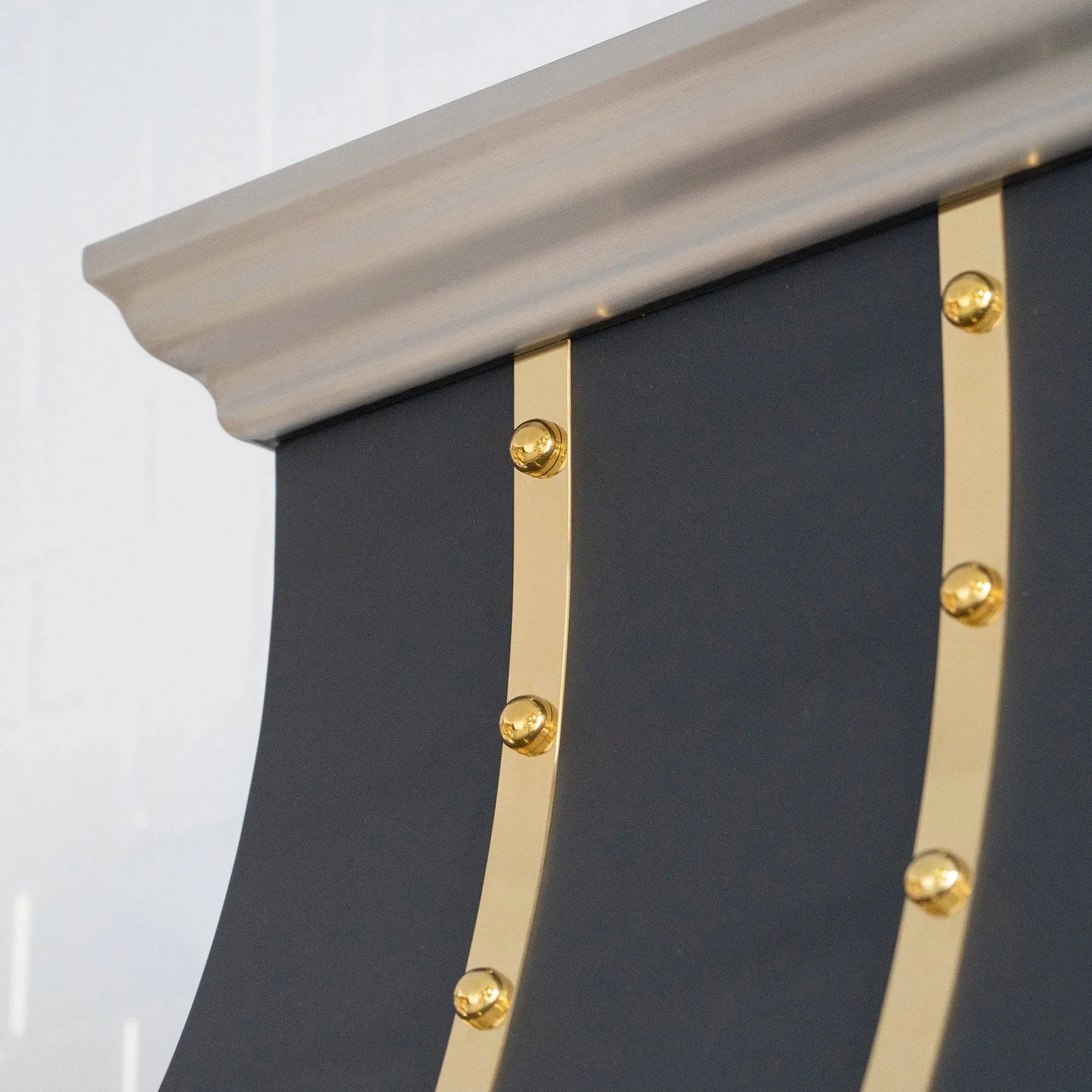 Fobest Black Stainless Steel Custom Hood with Curved Shape FSS-114-Stainless Steel Range Hood-Fobest