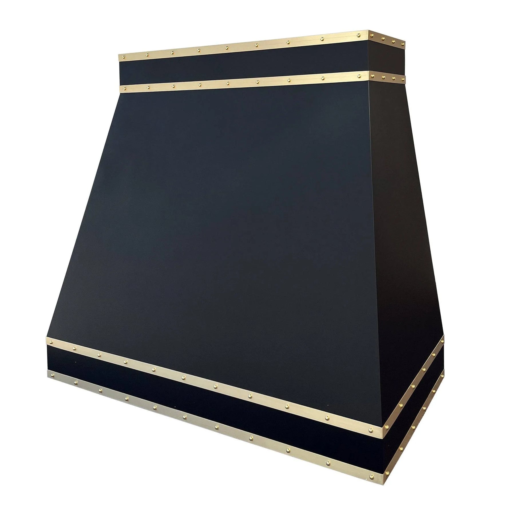 Fobest Black Stainless Steel Range Hood with horizontal straps FSS-11-Stainless Steel Range Hood-Fobest