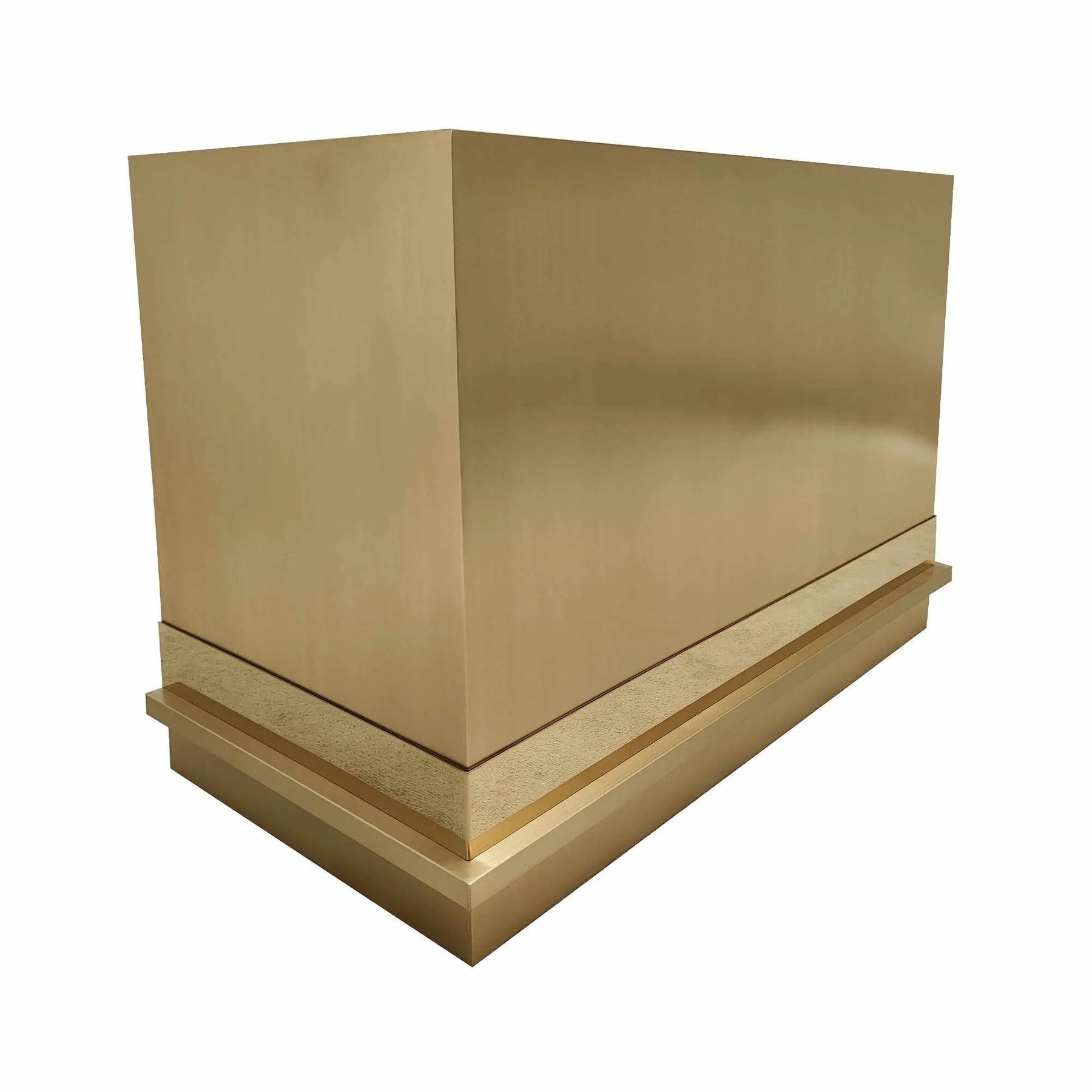 Fobest Box Brass Range Hood with Mirror Straps FSS-215-Stainless Steel Range Hood-Fobest