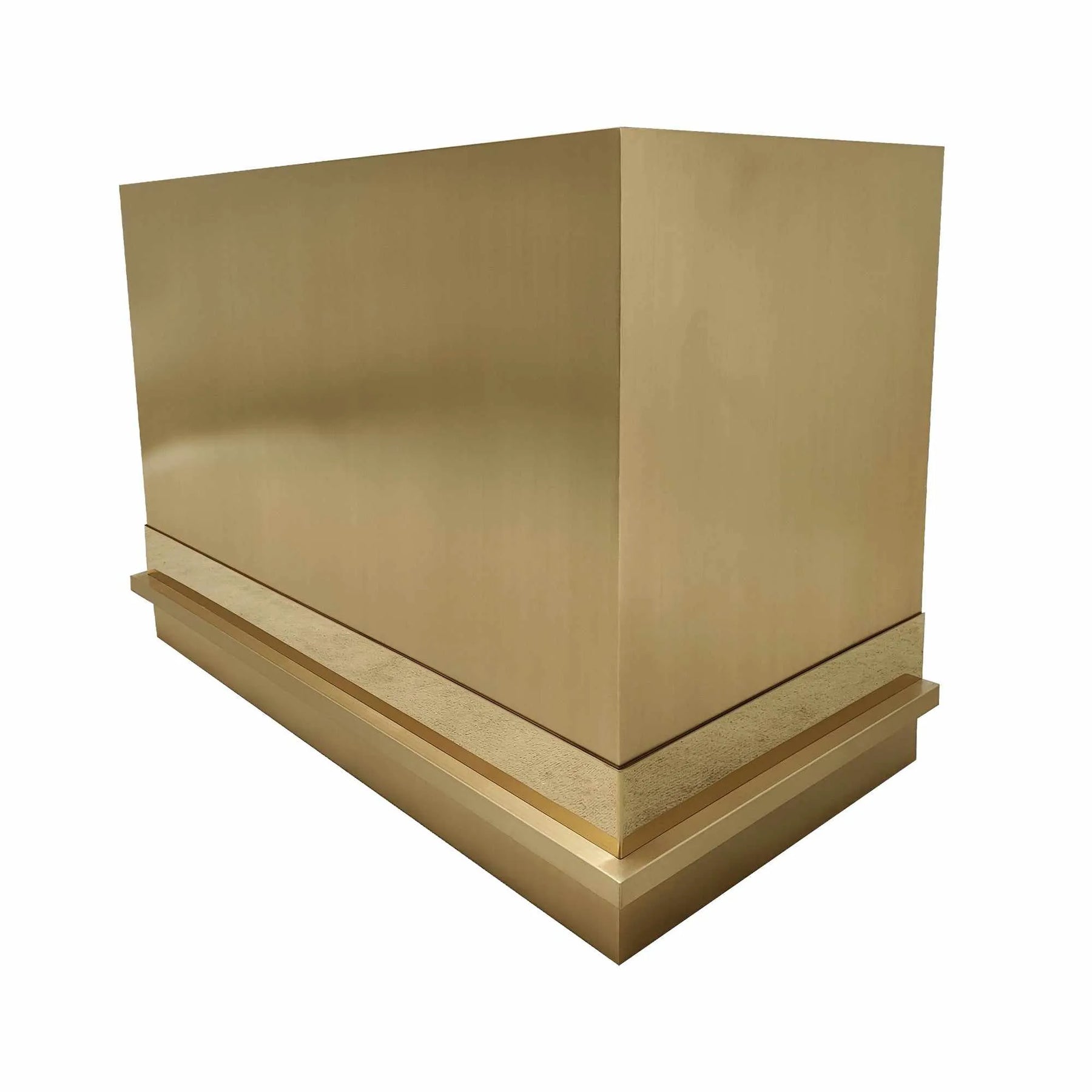 Fobest Box Brass Range Hood with Mirror Straps FSS-215-Stainless Steel Range Hood-Fobest