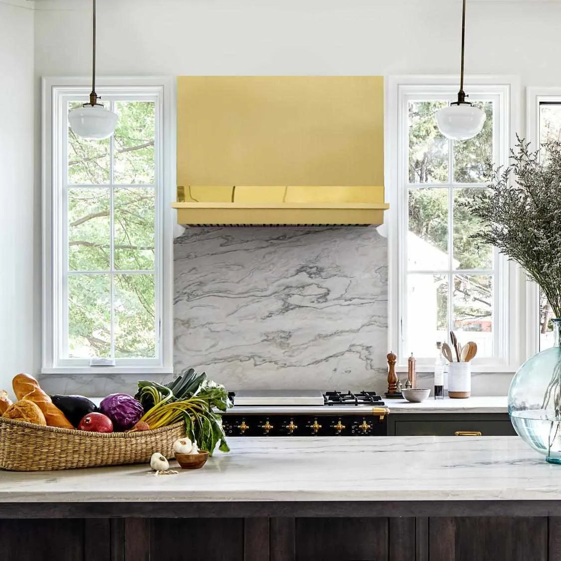 Fobest Box Brass Range Hood with Mirror Straps FSS-215-Stainless Steel Range Hood-Fobest