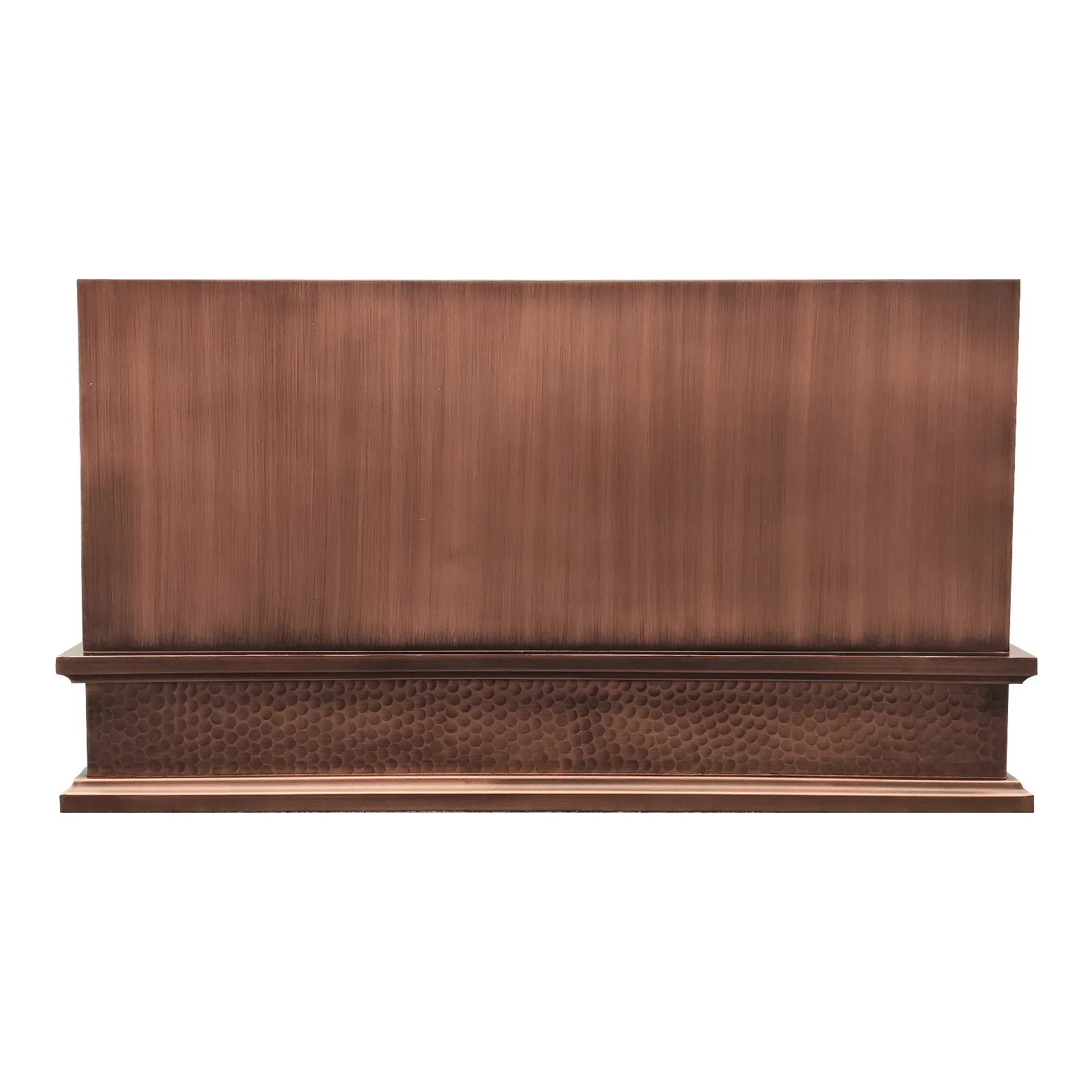 Fobest Box Style Copper Kitchen Hood with Hammered Apron FCP-269-Copper Range Hood-Fobest
