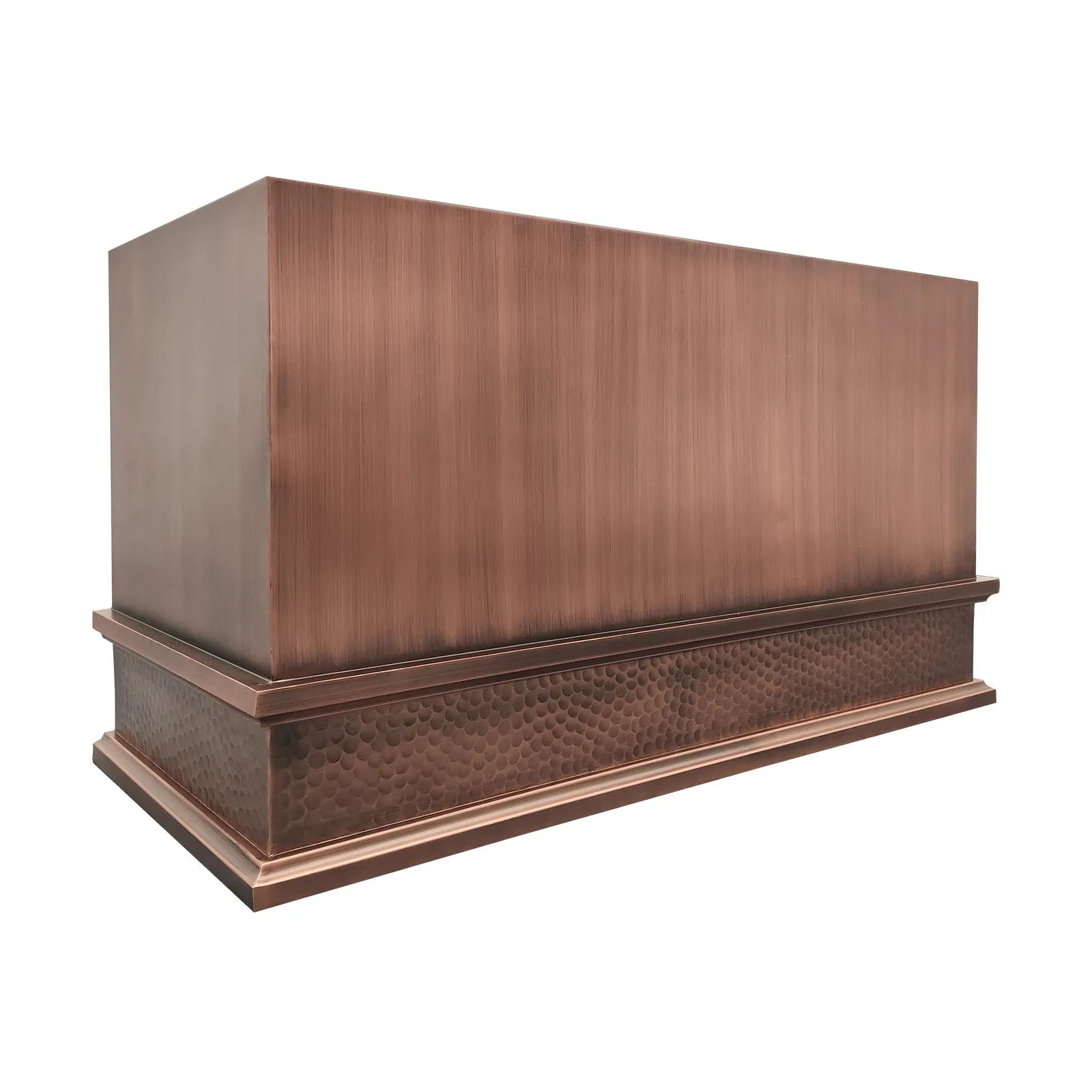 Fobest Box Style Copper Kitchen Hood with Hammered Apron FCP-269-Copper Range Hood-Fobest