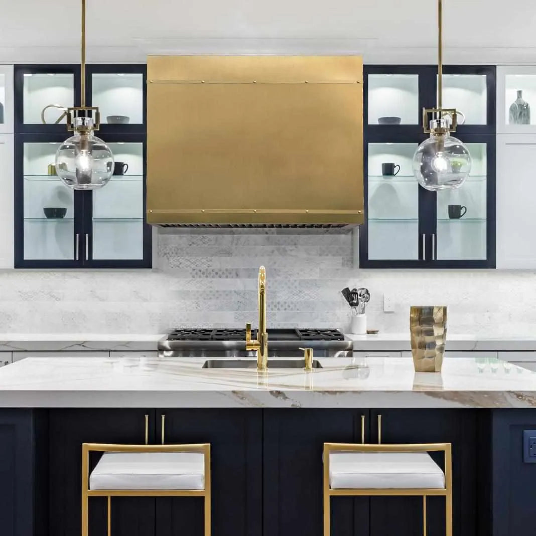 Fobest Brass Box Range Hood with Straps FSS-85-Stainless Steel Range Hood-Fobest