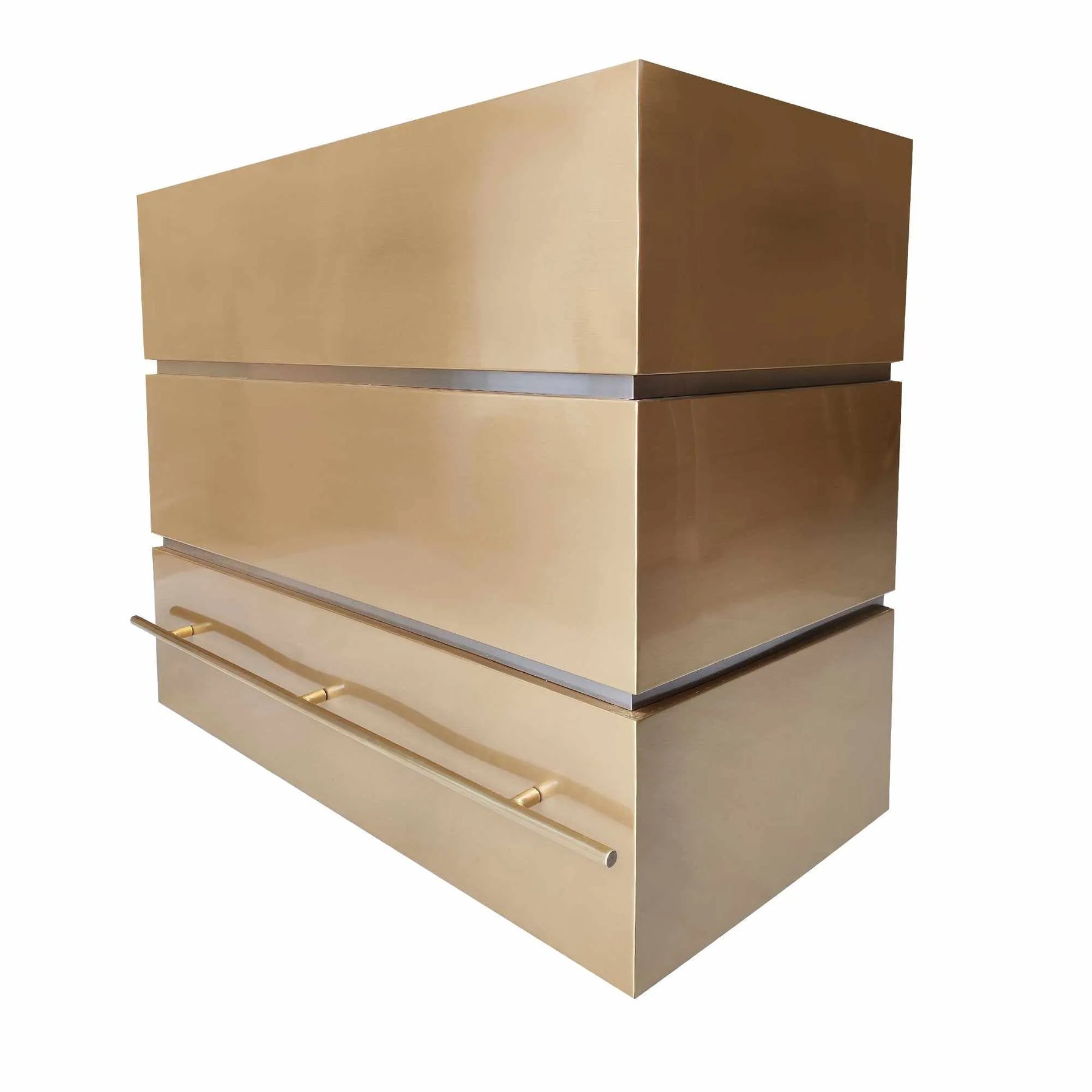 Fobest Brass Range Hood with Brass Pot Rail FSS-207-Stainless Steel Range Hood-Fobest