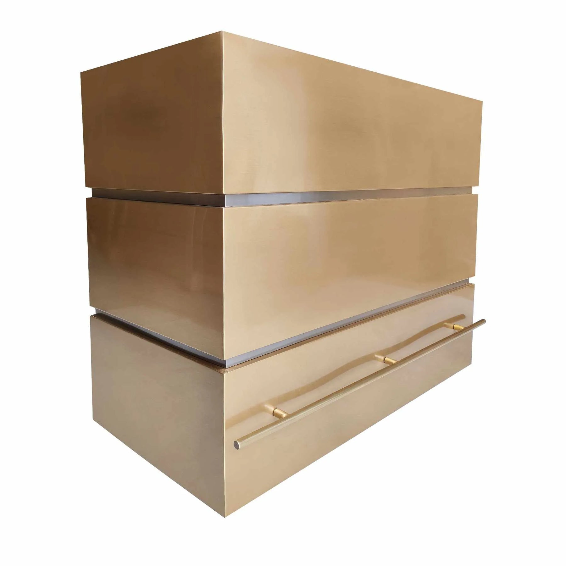 Fobest Brass Range Hood with Brass Pot Rail FSS-207-Stainless Steel Range Hood-Fobest