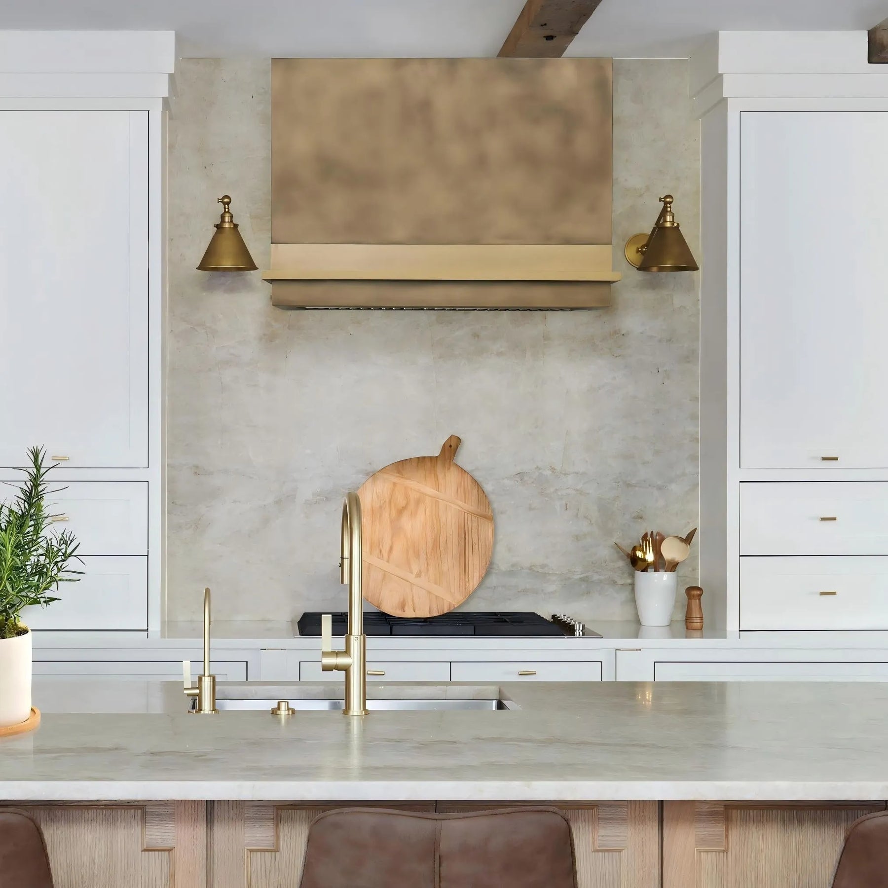 Fobest Brass Range Hood with Clean Panel Design FSS-404-Stainless Steel Range Hood-Fobest