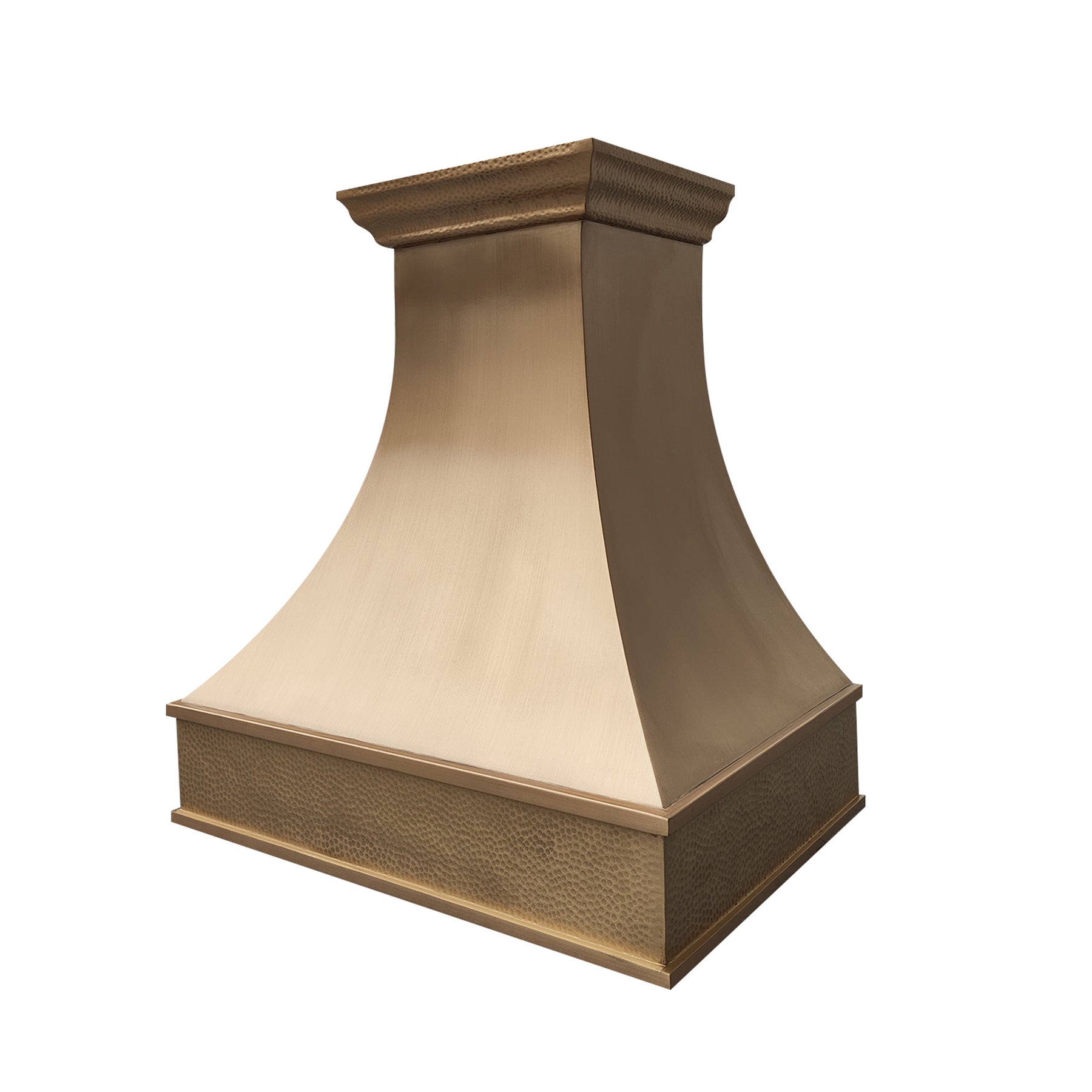 Fobest Brass Range Hood with Hammered Crown FSS-390-Stainless Steel Range Hood-Fobest