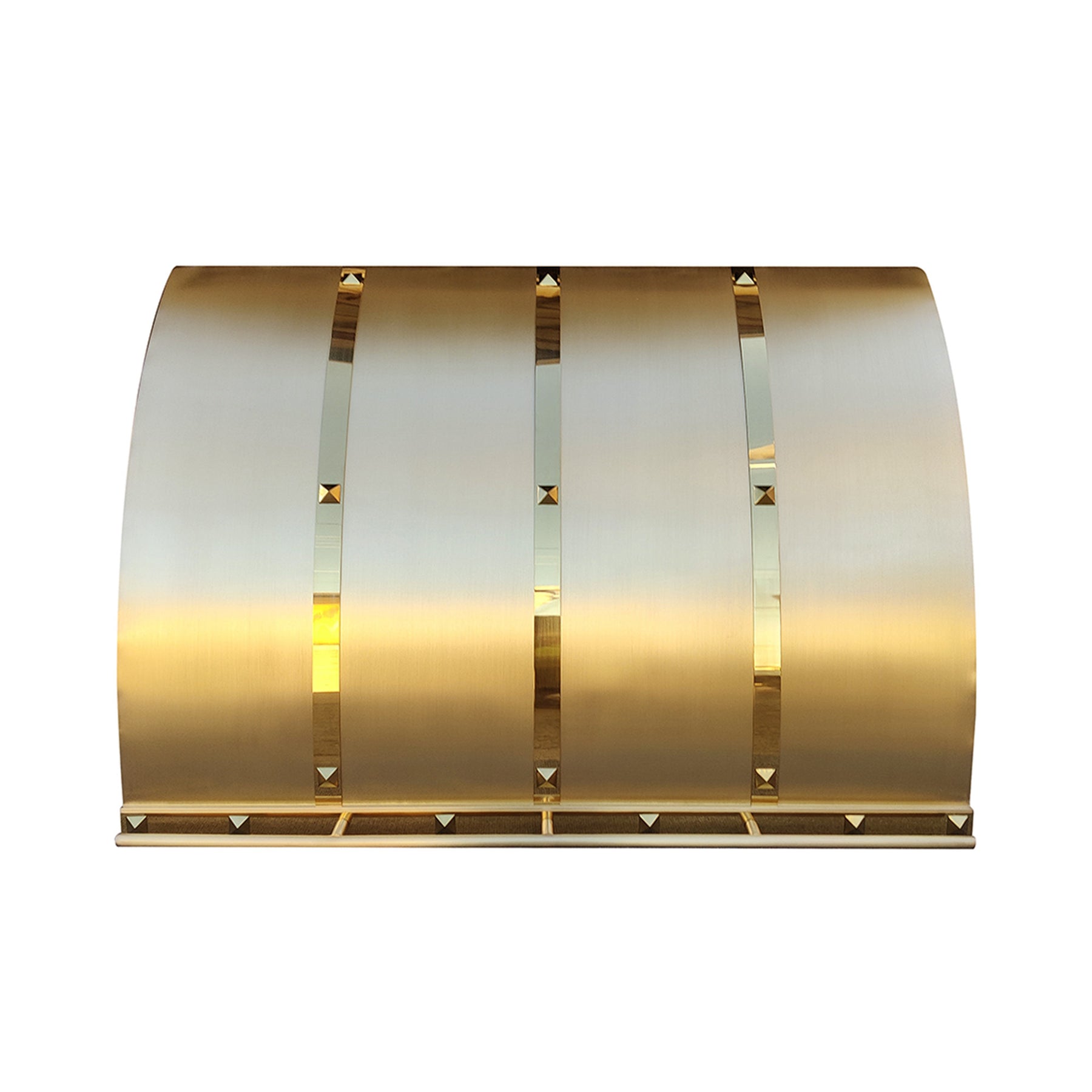 Fobest Brass Range Hood with Polished Gold Trim FSS-382-Stainless Steel Range Hood-Fobest
