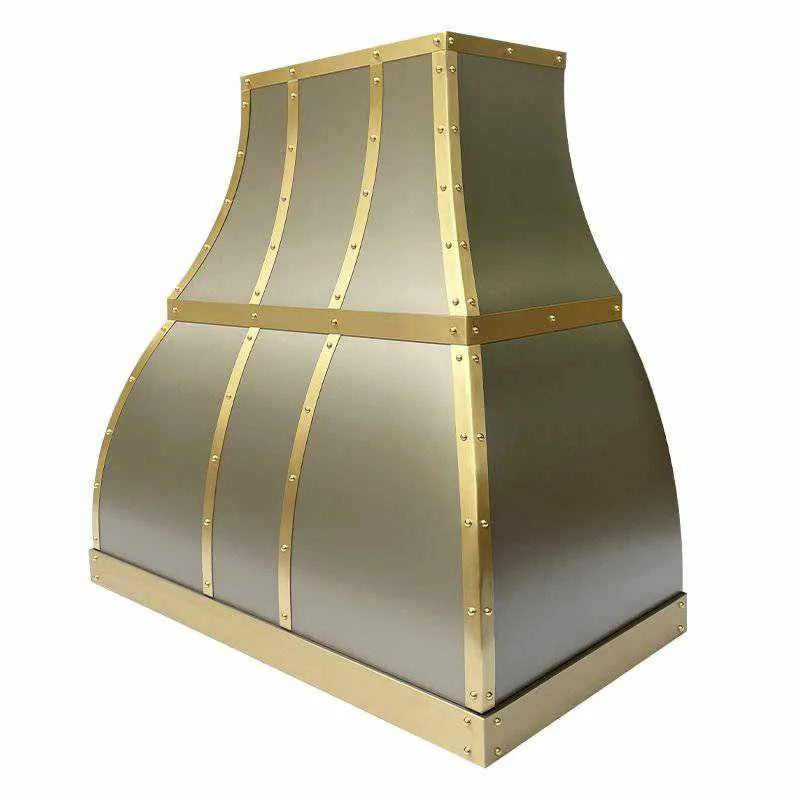 Fobest Brass and Stainless Steel Range Hood FSS-15-Stainless Steel Range Hood-Fobest