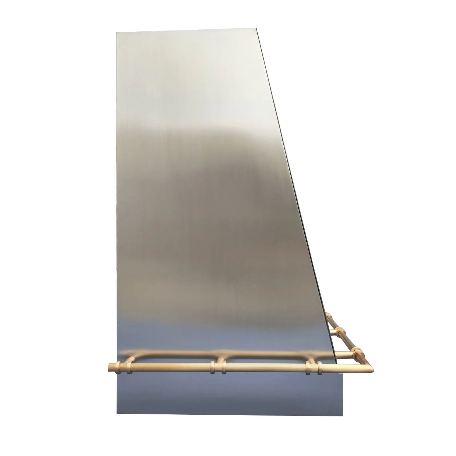 Fobest Brushed Stainless Steel Range Hood with Brass Pot Rail FSS-400-Stainless Steel Range Hood-Fobest