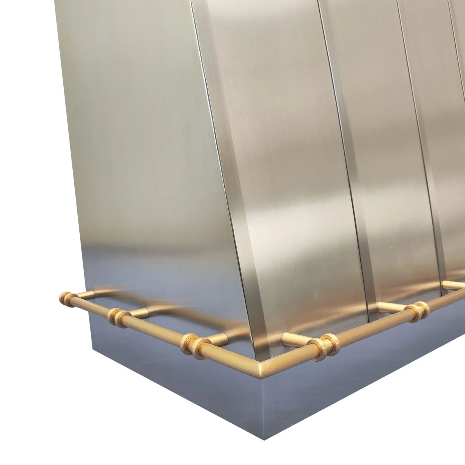 Fobest Brushed Stainless Steel Range Hood with Brass Pot Rail FSS-400-Stainless Steel Range Hood-Fobest