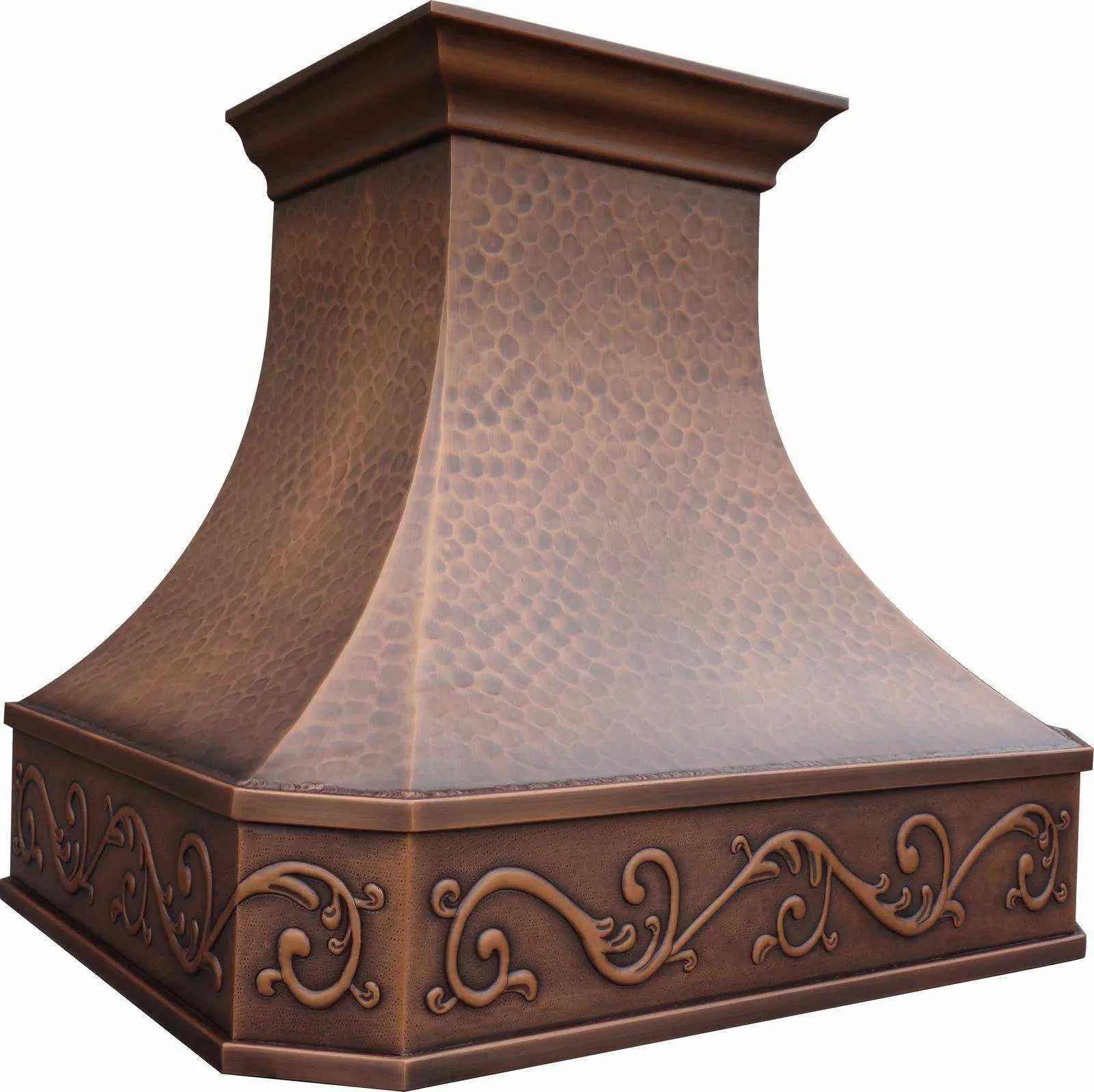 Fobest Classic Copper Range Hood with Classic Apron Pattern FCP-30-Copper Range Hood-Fobest