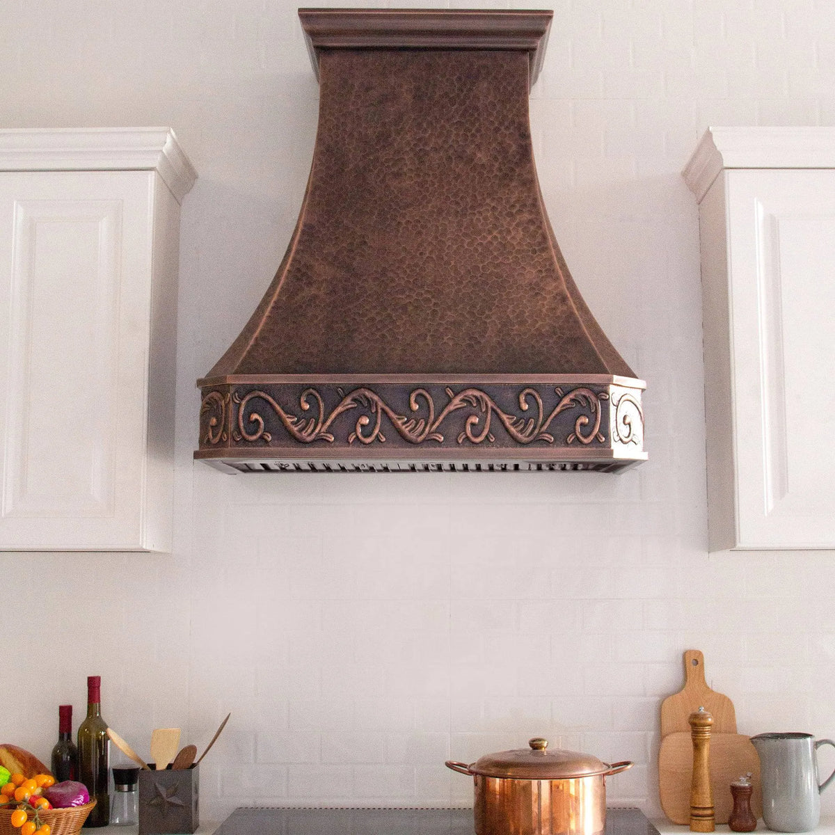 Fobest Classic Copper Range Hood with Classic Apron Pattern FCP-30-Copper Range Hood-Fobest