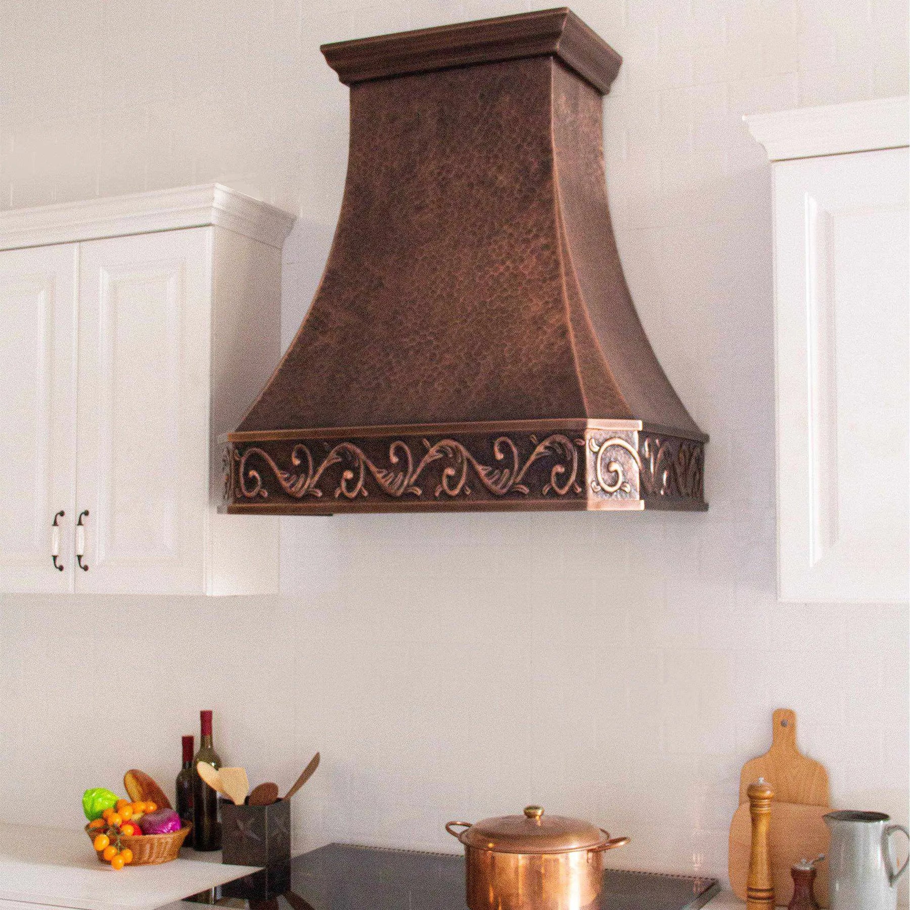 Fobest Classic Copper Range Hood with Classic Apron Pattern FCP-30-Copper Range Hood-Fobest