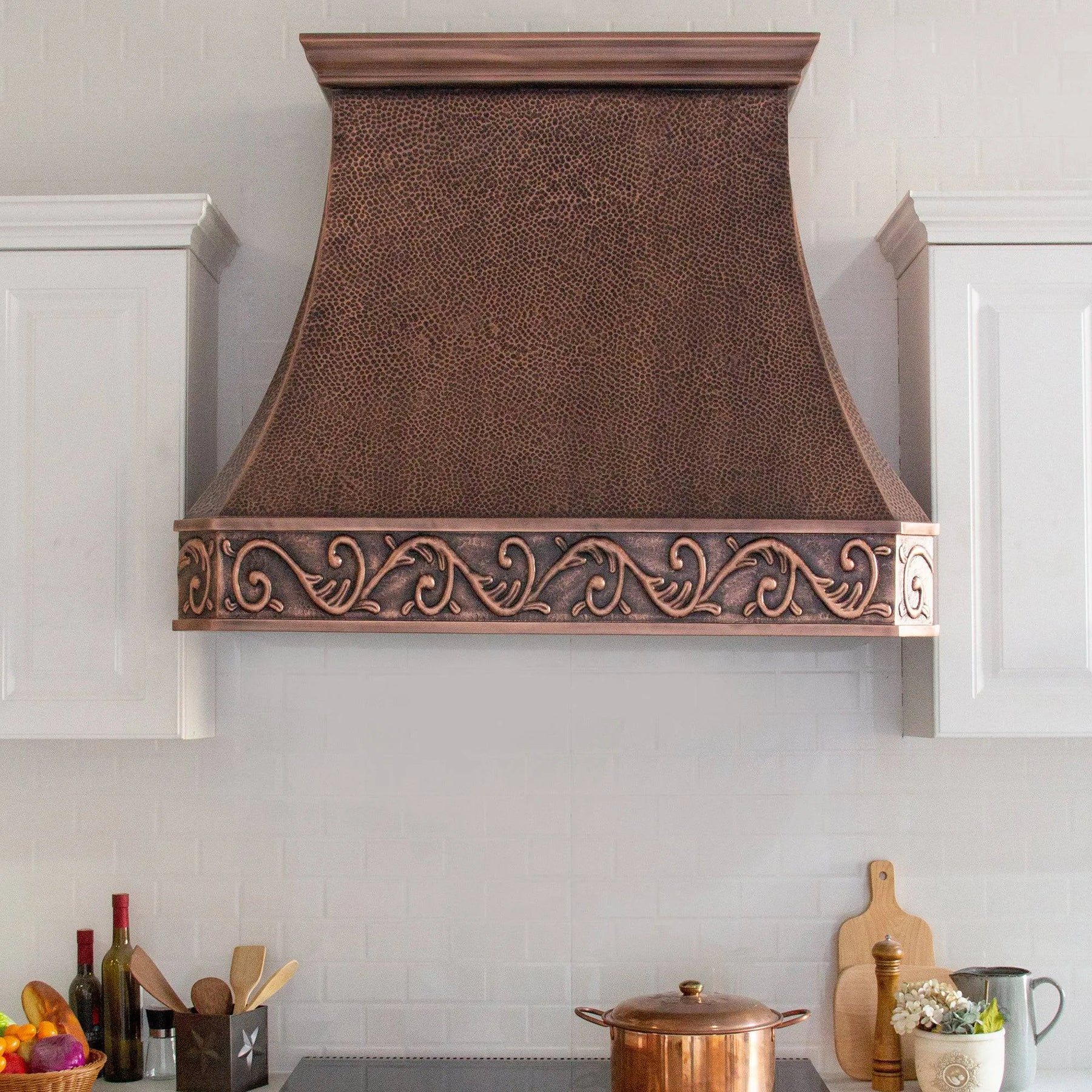 Fobest Classic Copper Range Hood with Classic Apron Pattern FCP-30-Copper Range Hood-Fobest