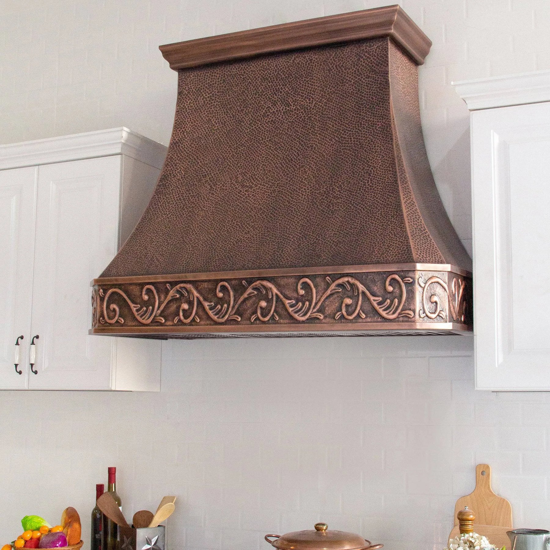 Fobest Classic Copper Range Hood with Classic Apron Pattern FCP-30-Copper Range Hood-Fobest