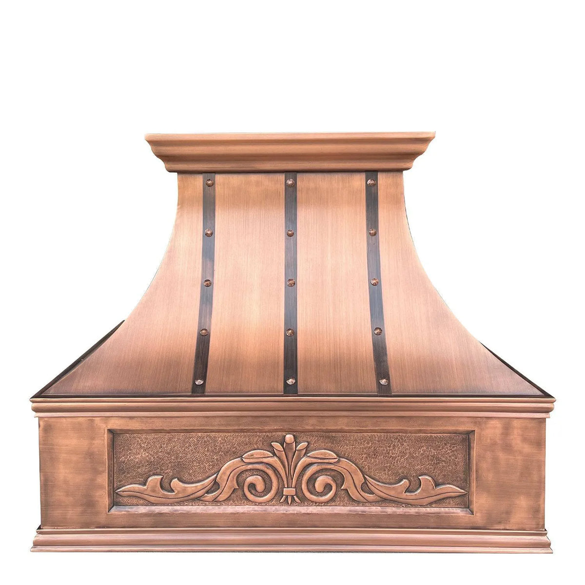 Fobest Copper Custom Range Hood with Frame Apron FCP-17-Copper Range Hood-Fobest