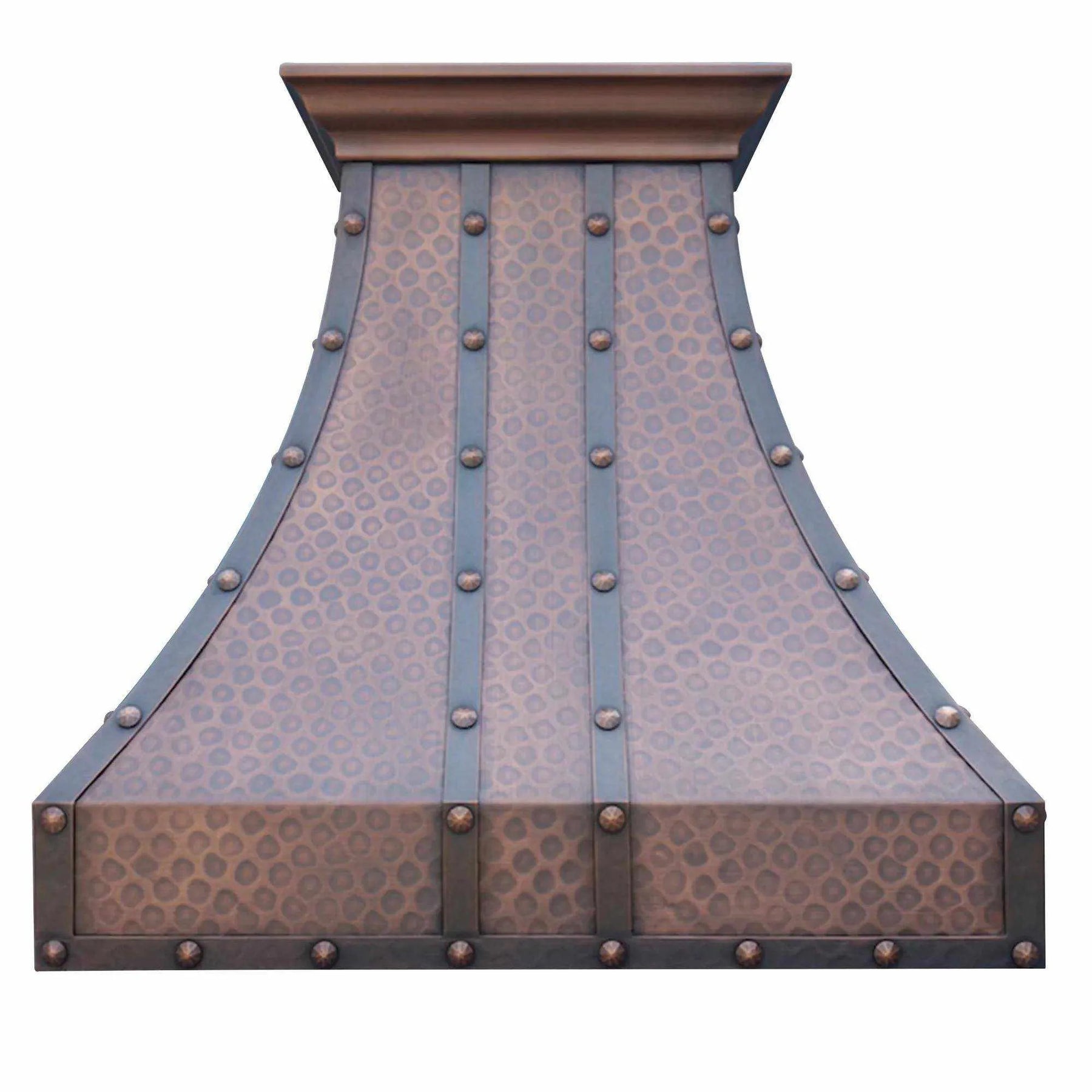 Fobest Copper Custom Stove Hood with Dark Metal Frame FCP-23-Copper Range Hood-Fobest