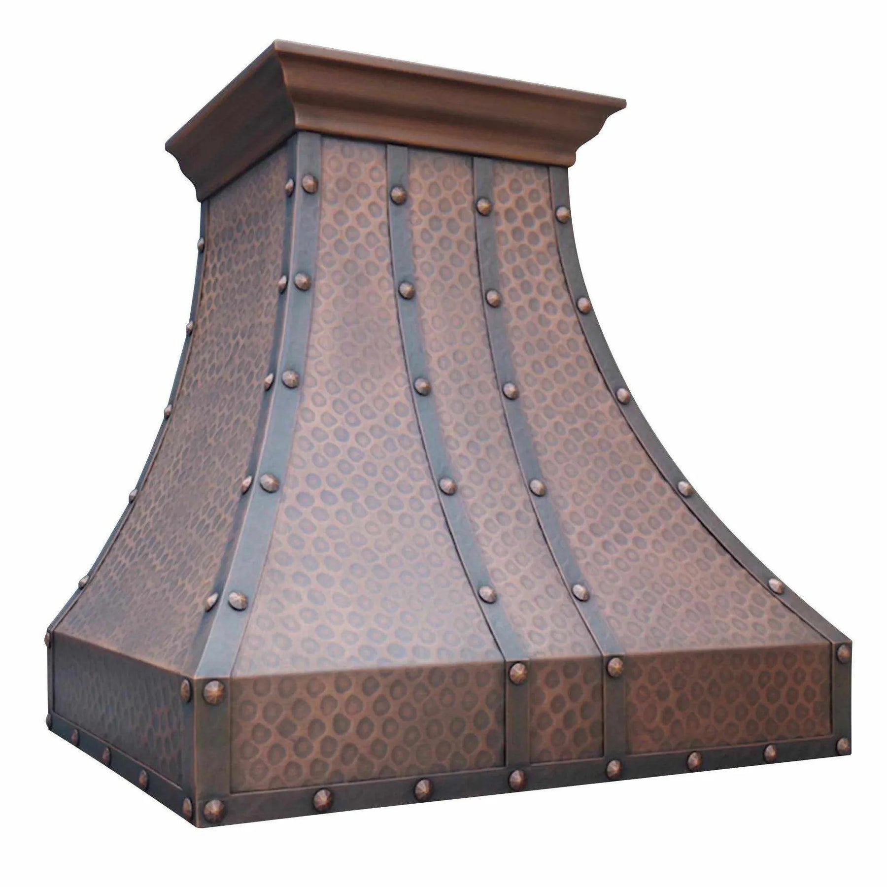 Fobest Copper Custom Stove Hood with Dark Metal Frame FCP-23-Copper Range Hood-Fobest