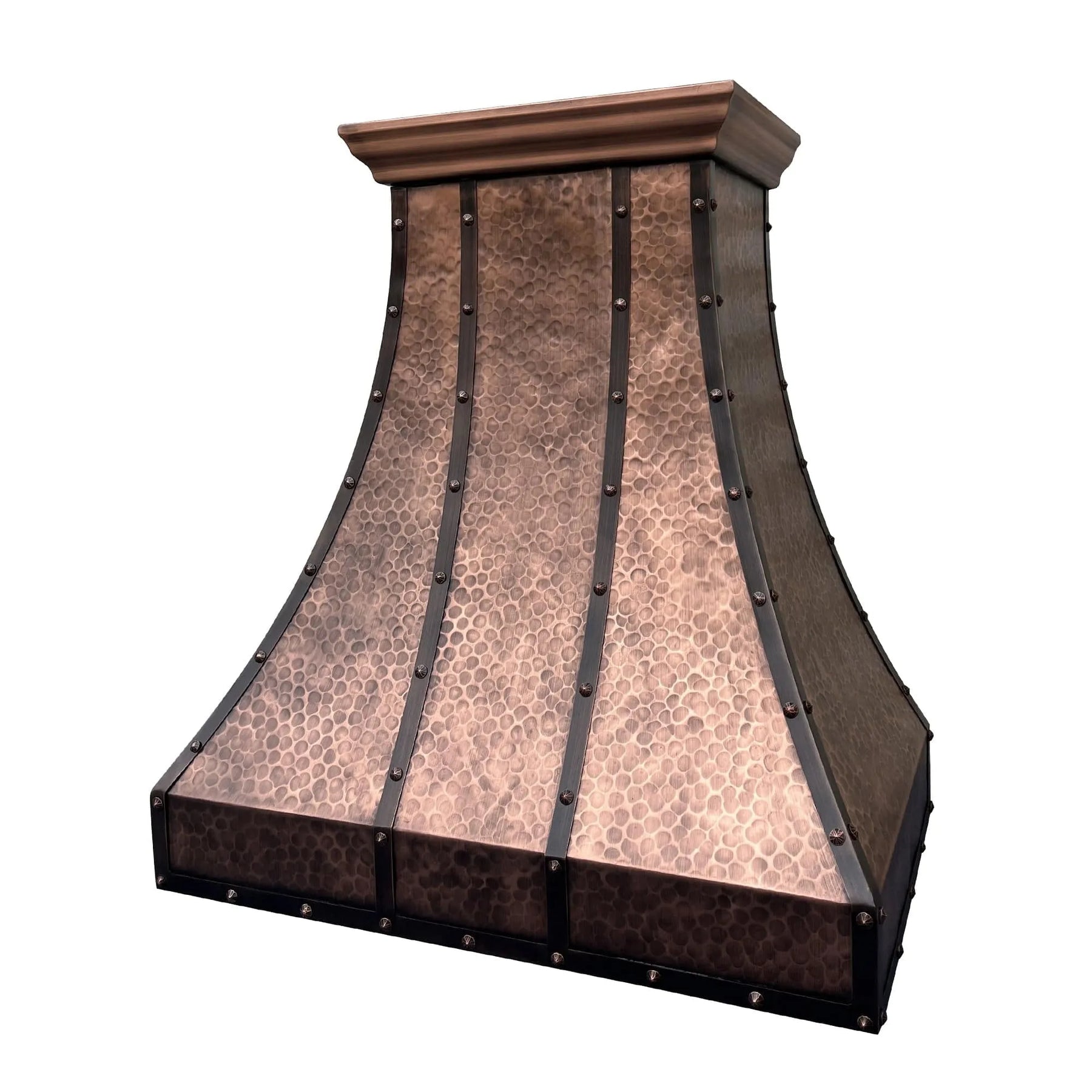 Fobest Copper Custom Stove Hood with Dark Metal Frame FCP-23-Copper Range Hood-Fobest