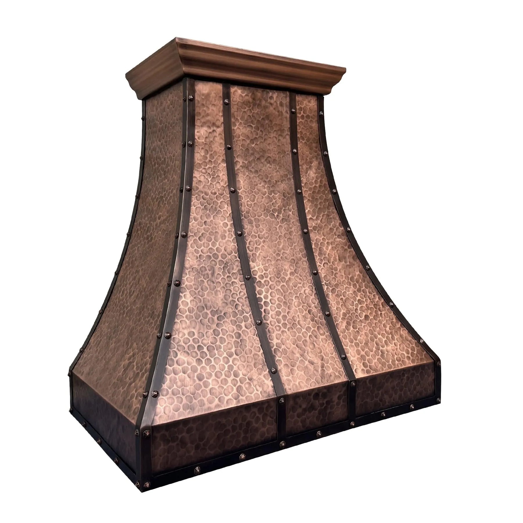 Fobest Copper Custom Stove Hood with Dark Metal Frame FCP-23-Copper Range Hood-Fobest