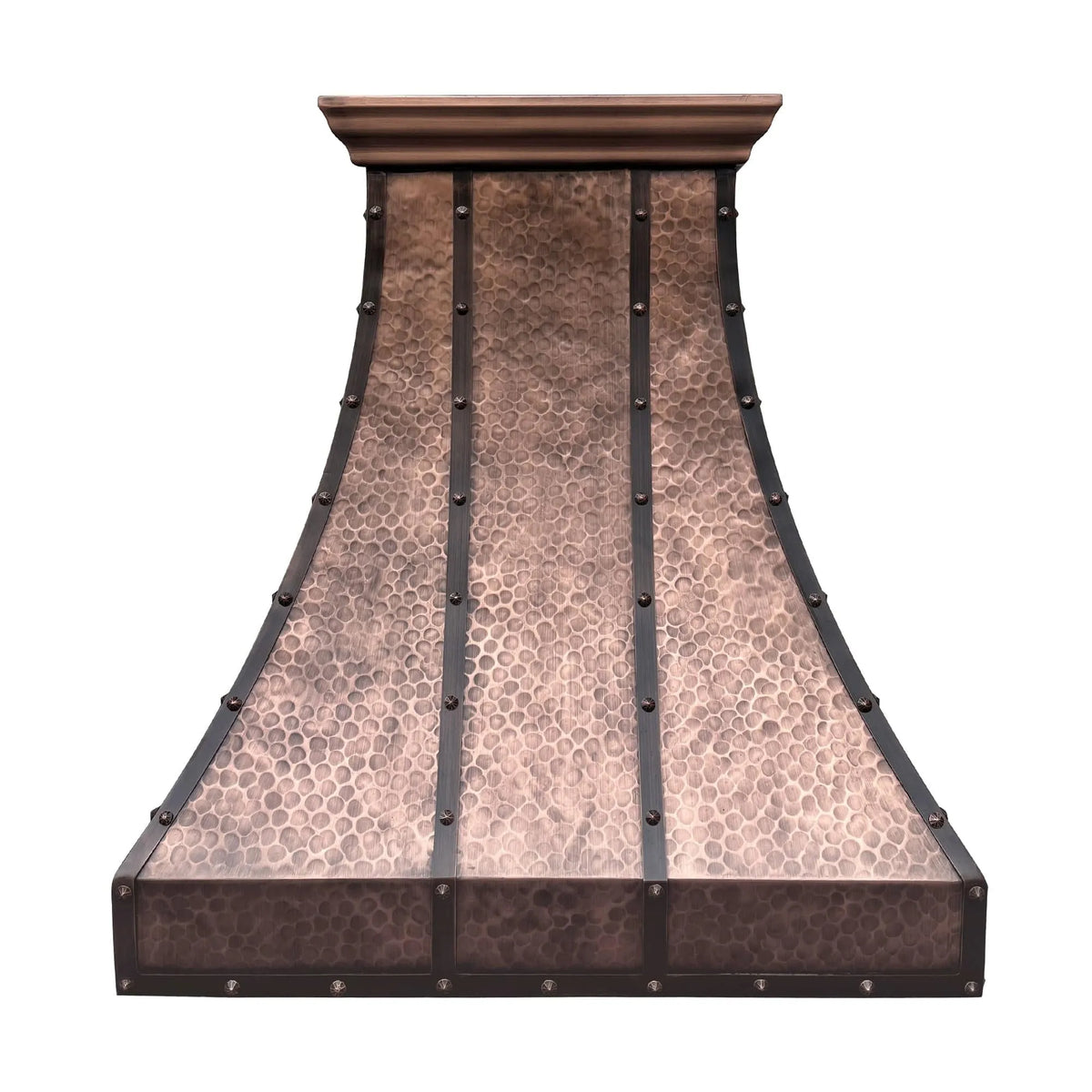 Fobest Copper Custom Stove Hood with Dark Metal Frame FCP-23-Copper Range Hood-Fobest