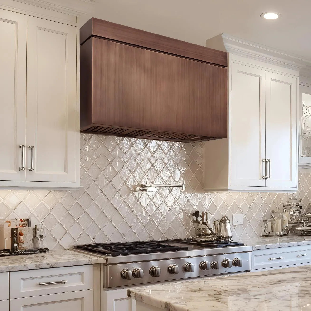 Fobest Copper Kitchen Hood Box Shape FCP-258-Copper Range Hood-Fobest