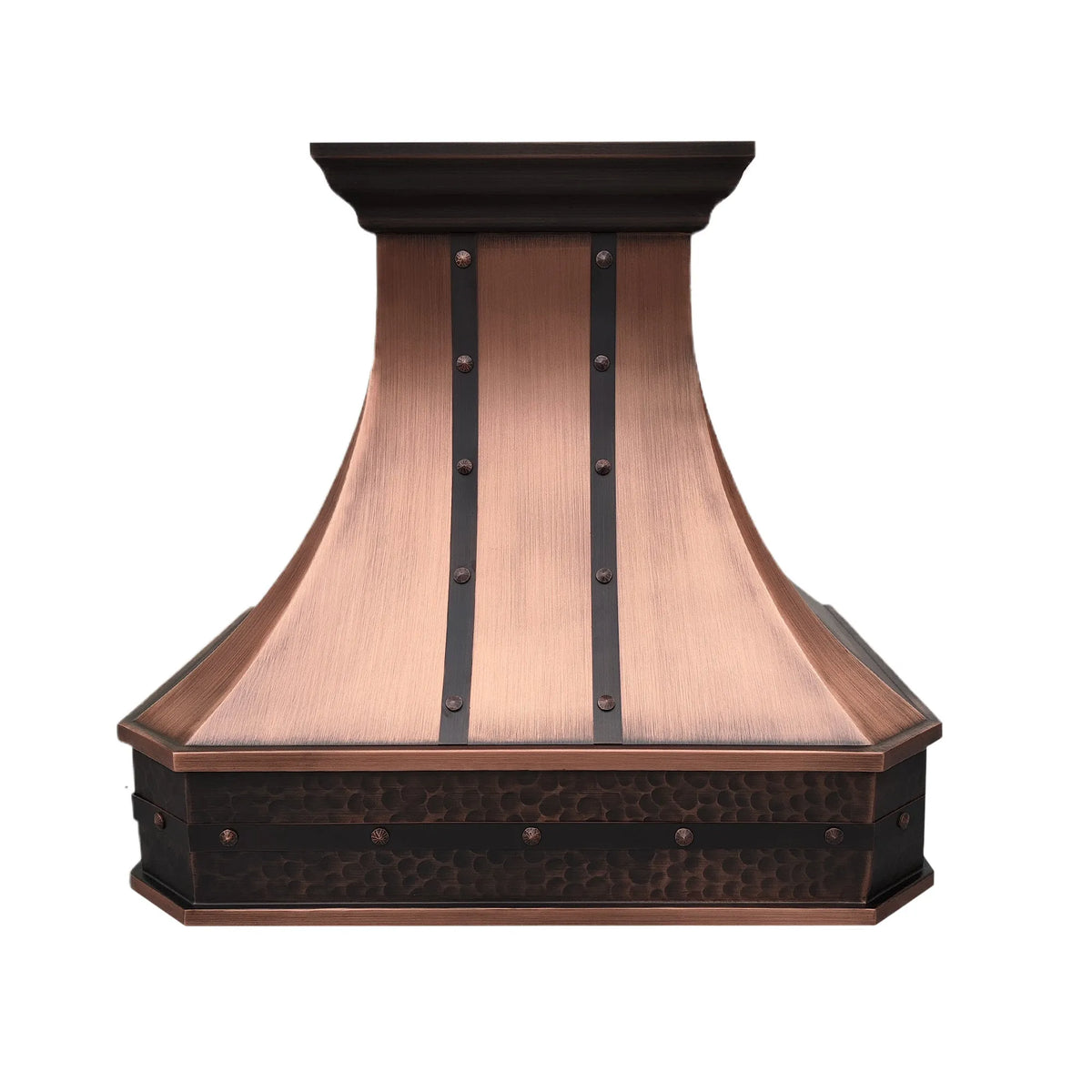 Fobest Copper Kitchen Hood with Dark Antique Apron FCP-239-Copper Range Hood-Fobest