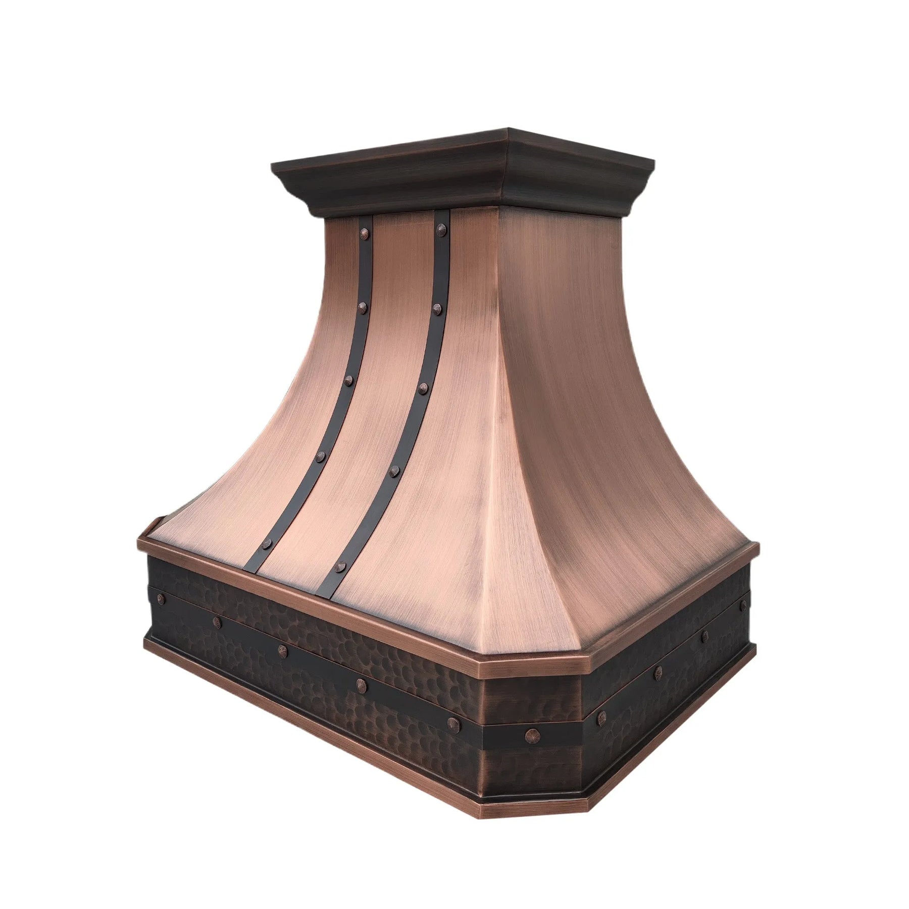 Fobest Copper Kitchen Hood with Dark Antique Apron FCP-239-Copper Range Hood-Fobest